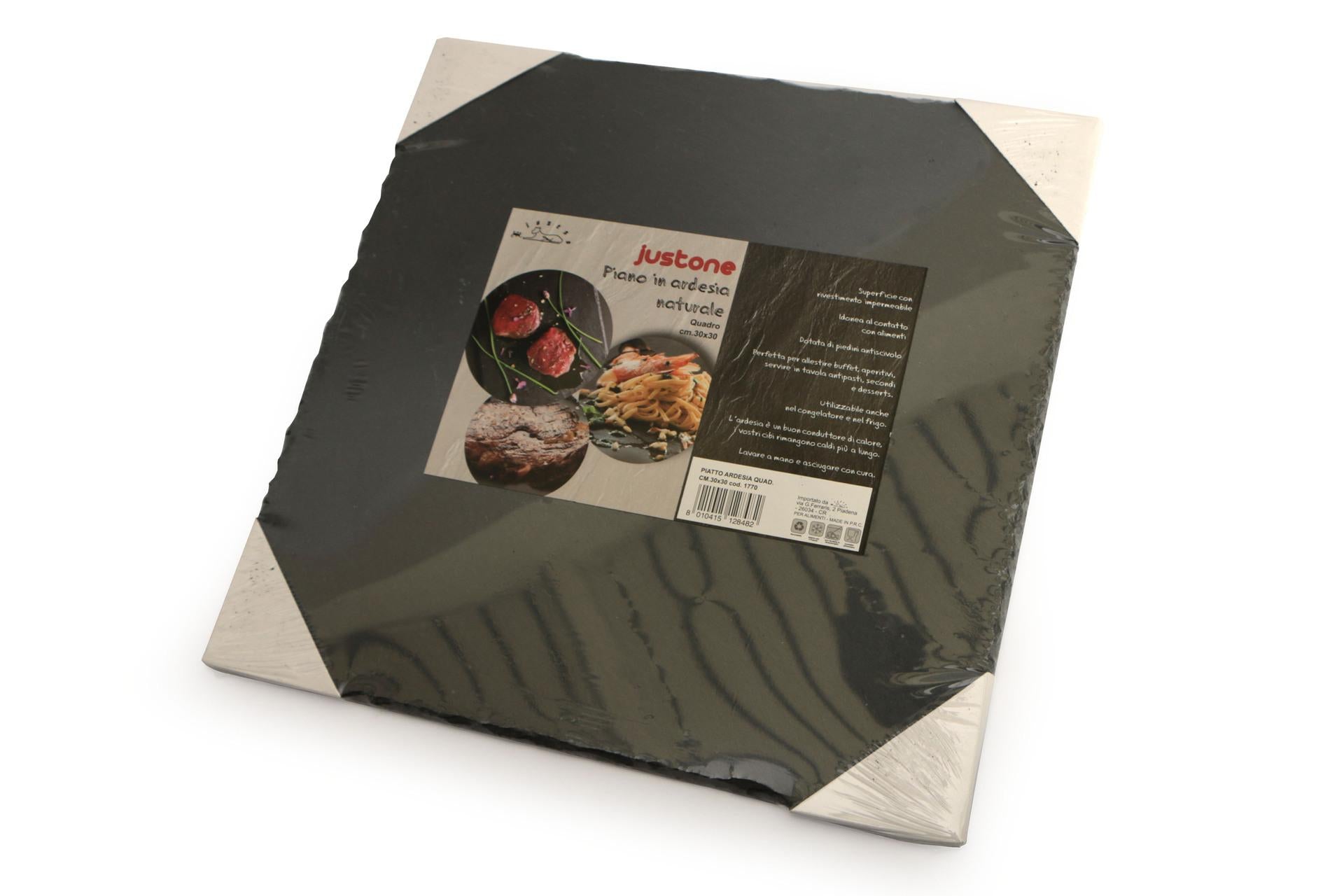 Import Tavola Professional Piatto Quadrato 30x30 cm In Ardesia Naturale - Set 6 Pz 4