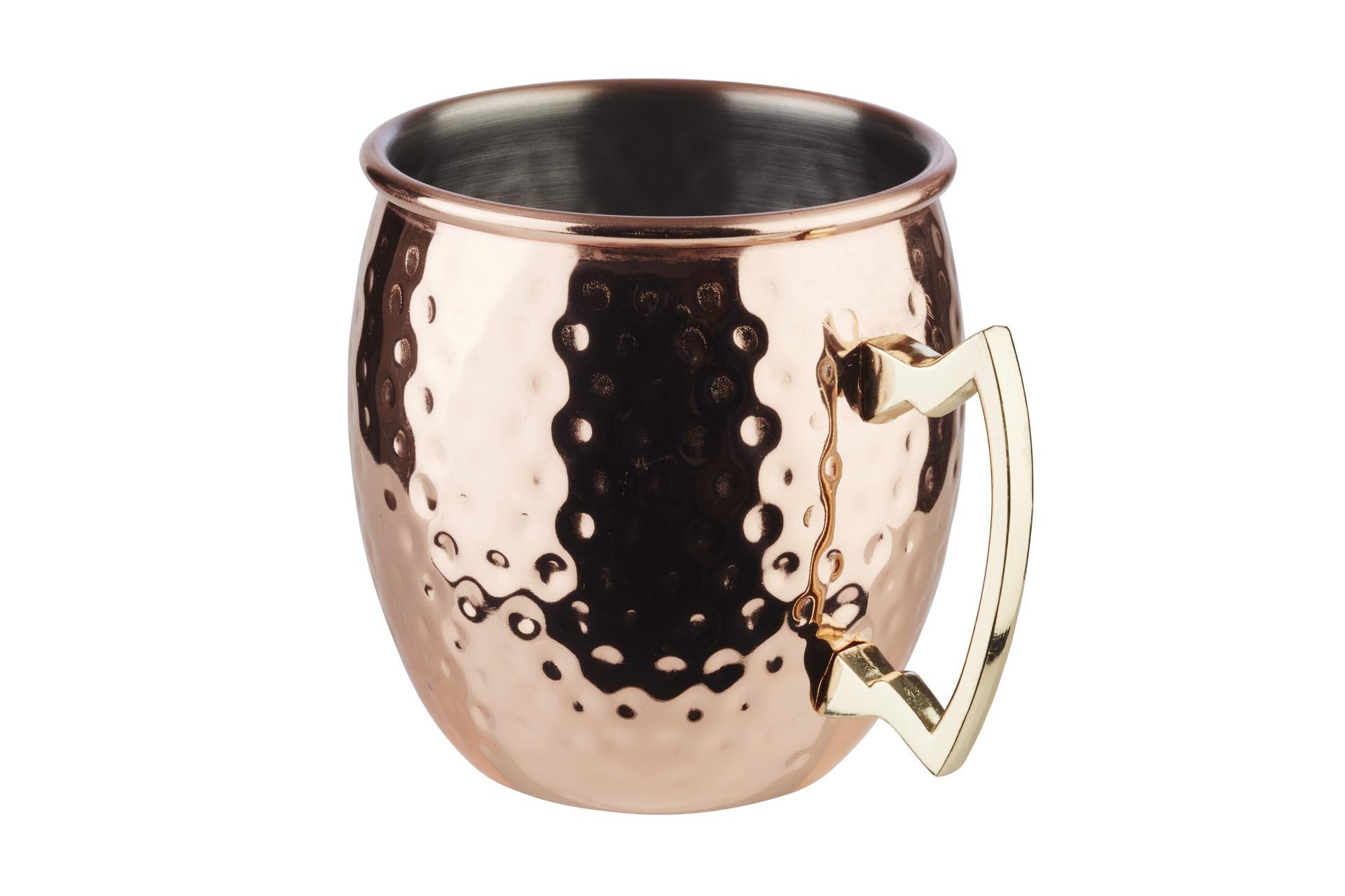 APS Tazza Moscow Mule 50 cl - H.10 cm In Acciaio Inox Martellato Effetto Rame