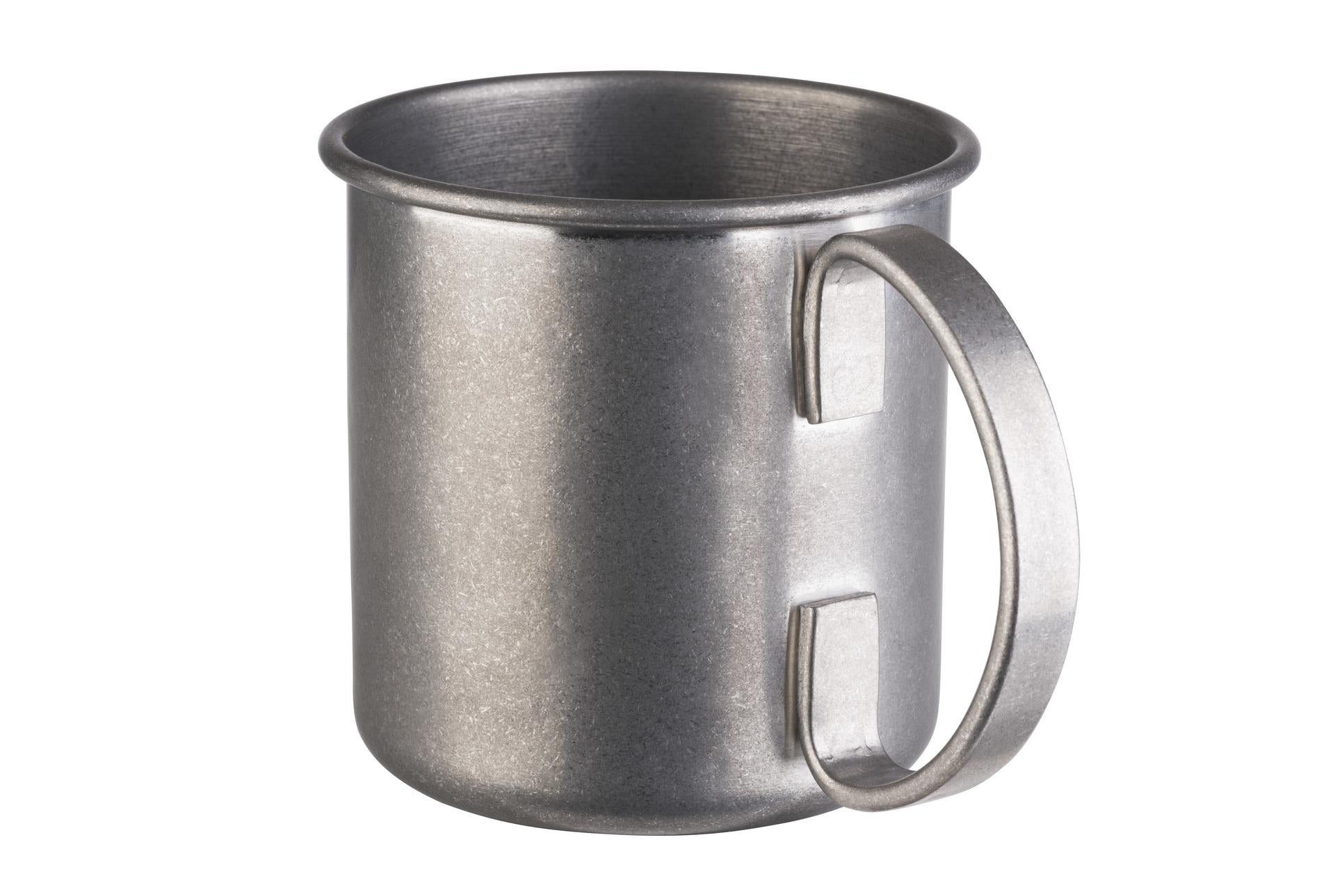APS Tazza Barrel Moscow Mule Ø9 cm - H.9 cm 45 cl In Acciaio Inossidabile Antik-Edelstahl-Look