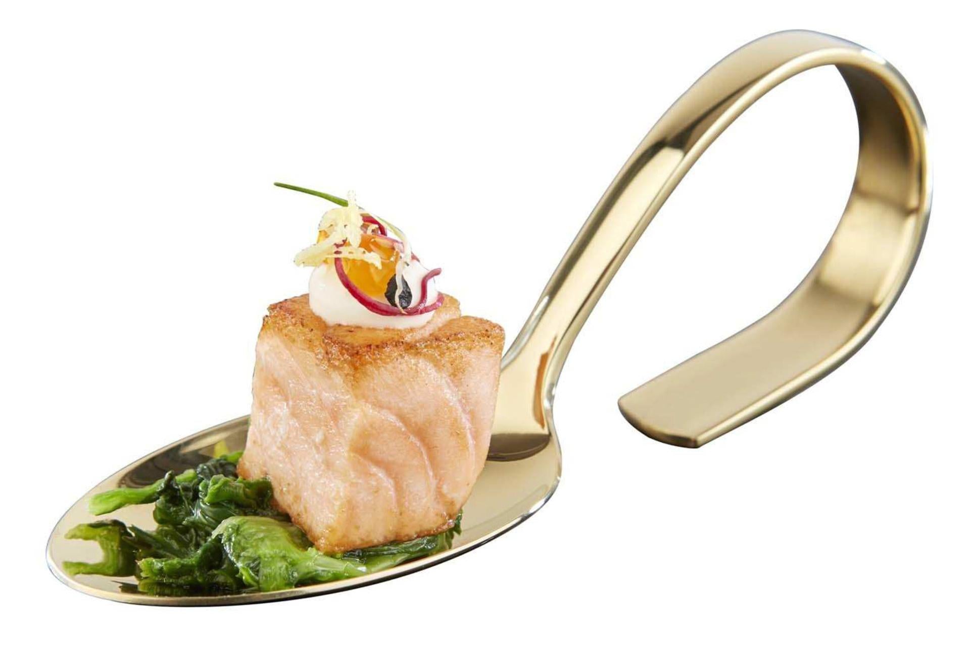 APS Classic Cucchiaio Fingerfood 12 cm In Acciaio Inossidabile Aspetto Oro