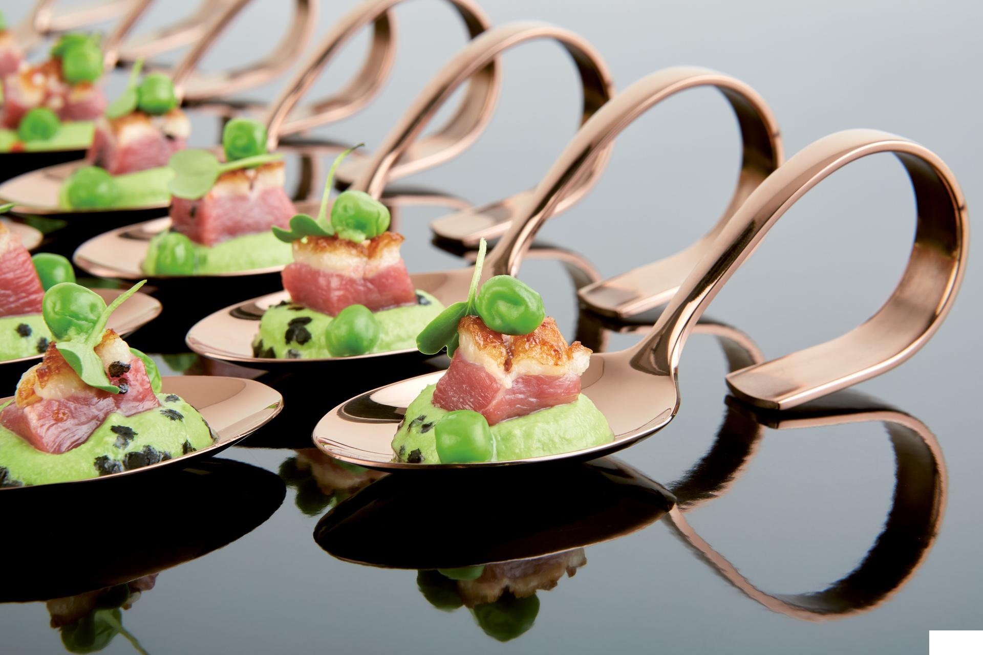 APS Classic Cucchiaio Fingerfood 12 cm In Acciaio Inossidabile Effetto Rame 3