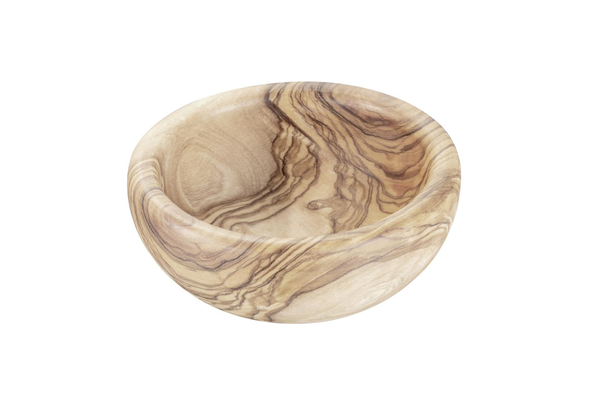 APS Ciotola Ø12.5 cm - H.4.5 cm In Legno di Ulivo 0.25 Litri