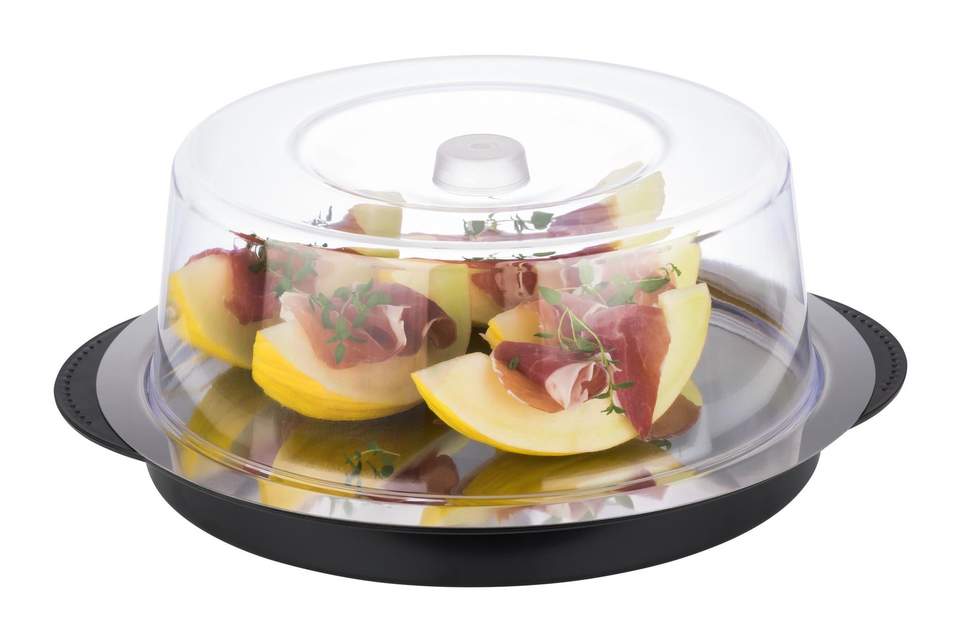 APS Vassoio Termico Rotondo Ø35 cm - H15 cm In Acciaio Inox Con Coperchio Trasparente e Accessori di Trasporto 4