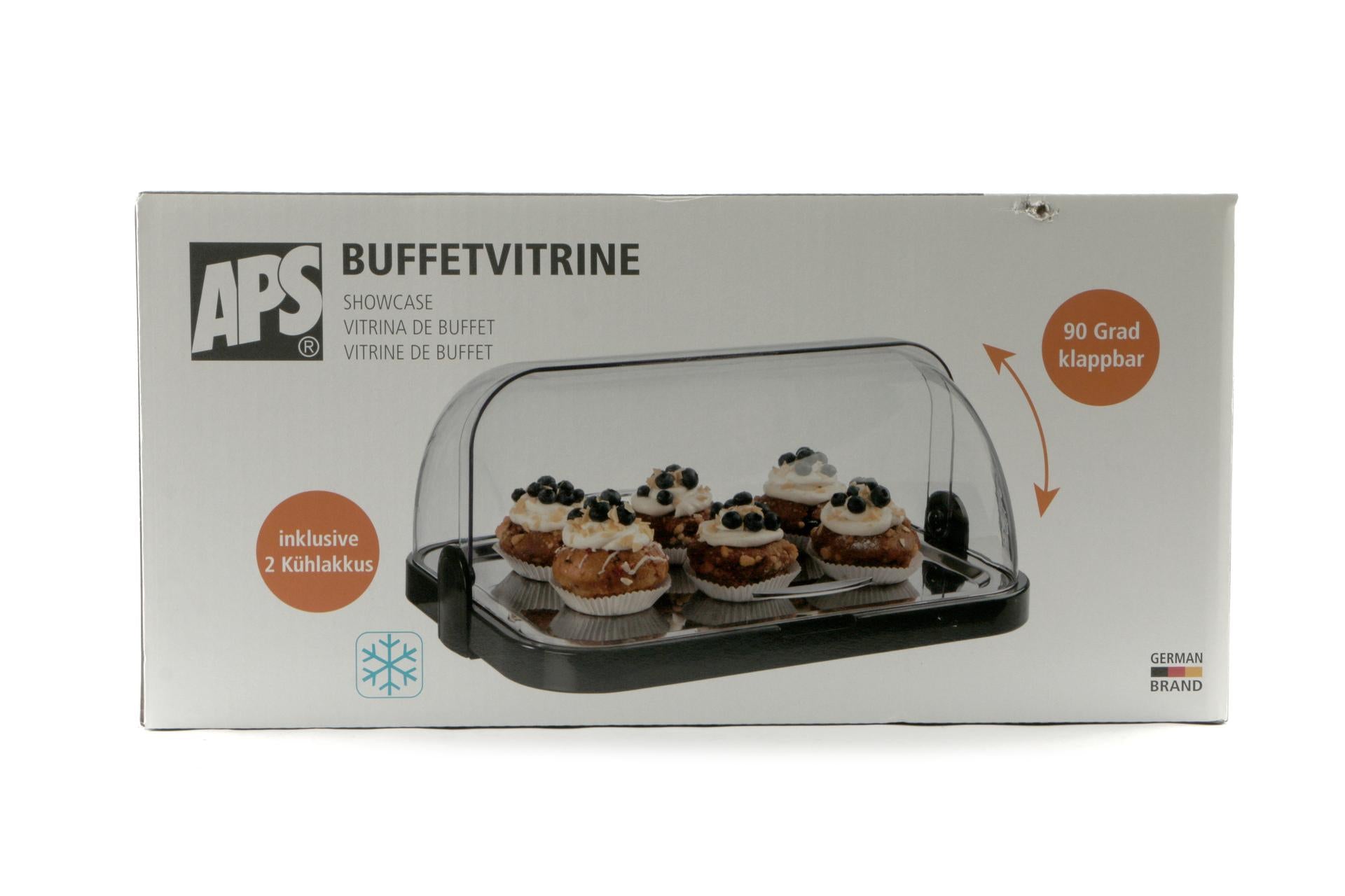 APS Vetrinetta da Banco H.20.5 cm - 44 x 32 cm Con Vassoio Inox 39 x 28 cm e 2 Pastiglie Ghiaccio Sintetico 5