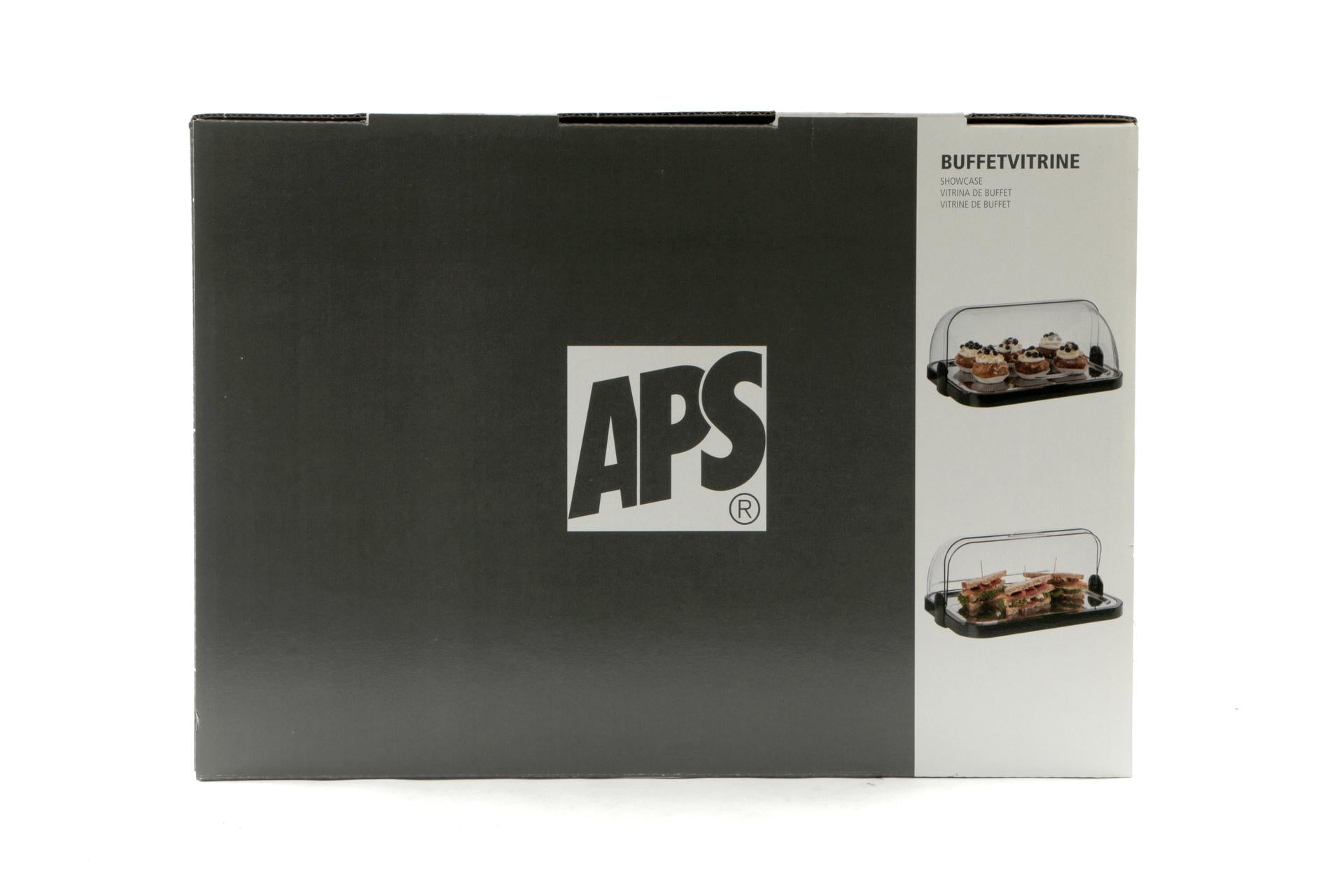APS Vetrinetta da Banco H.20.5 cm - 44 x 32 cm Con Vassoio Inox 39 x 28 cm e 2 Pastiglie Ghiaccio Sintetico 7