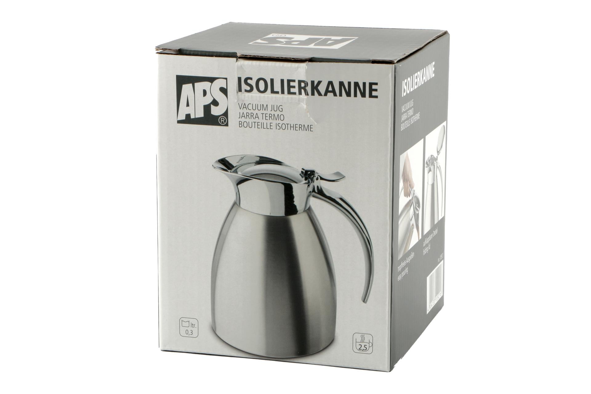 APS Caraffa Isotermica Satinata Inox a Doppia Parete 0.3 L - Ø10.5 x H.13 cm 3