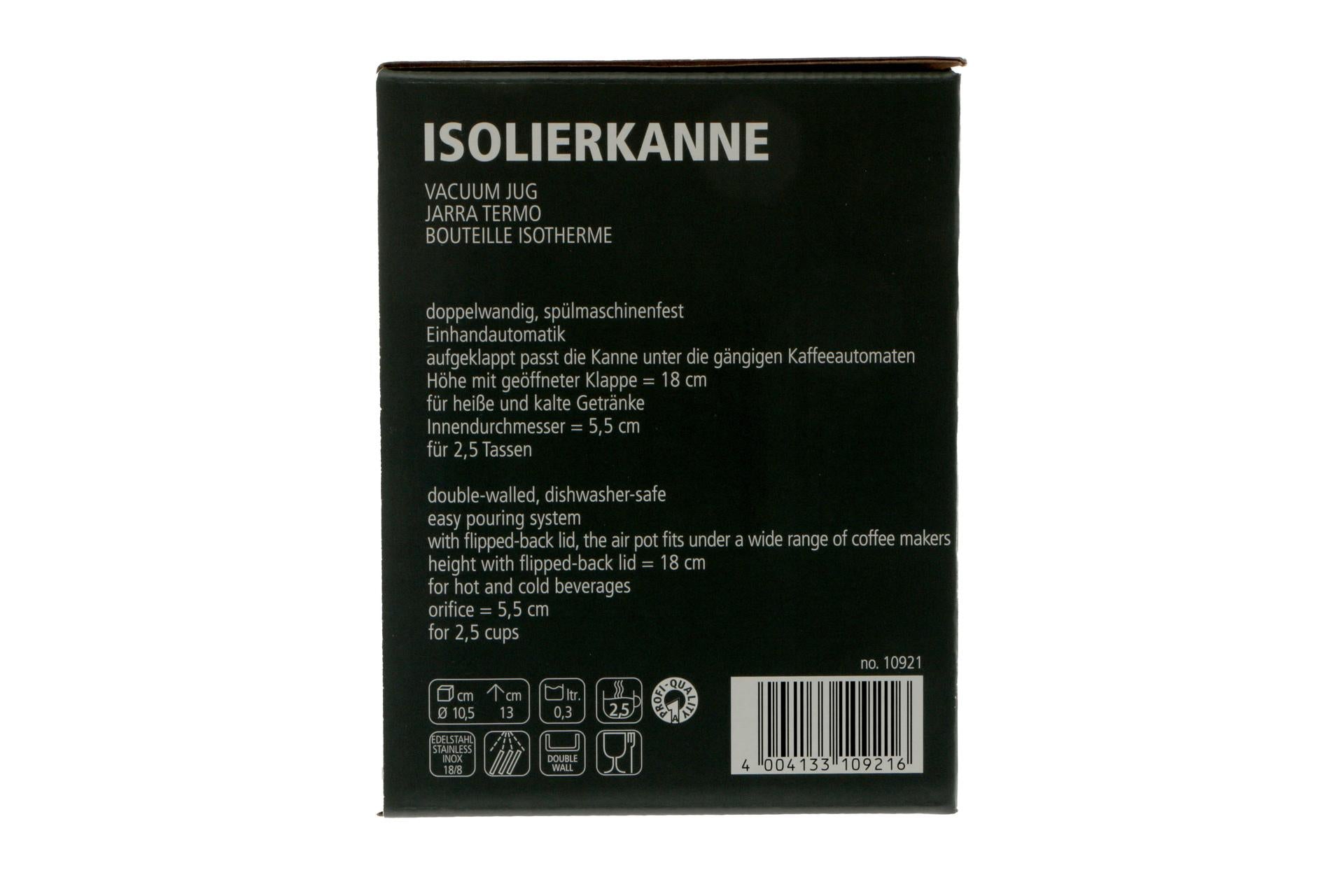 APS Caraffa Isotermica Satinata Inox a Doppia Parete 0.3 L - Ø10.5 x H.13 cm 6
