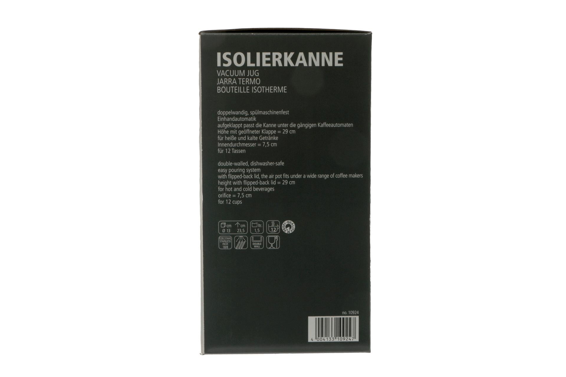 APS Caraffa Isotermica Inox Satinata a Doppia Parete 1.5L - Ø13 x H.23.5 cm Con Parte Superiore Lucida 7