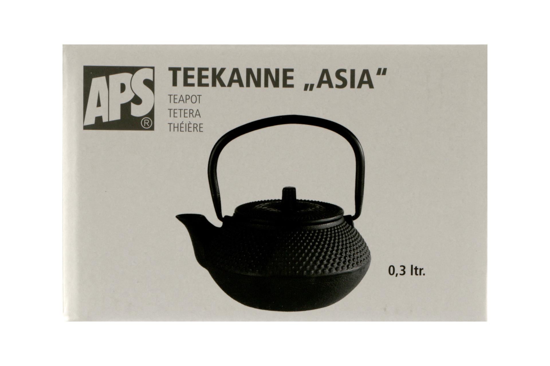 APS Asia Teiera In Ghisa Smaltata Interno Nero - 0,3 Litri, 12,5 x 11 x H.12,5 cm 6