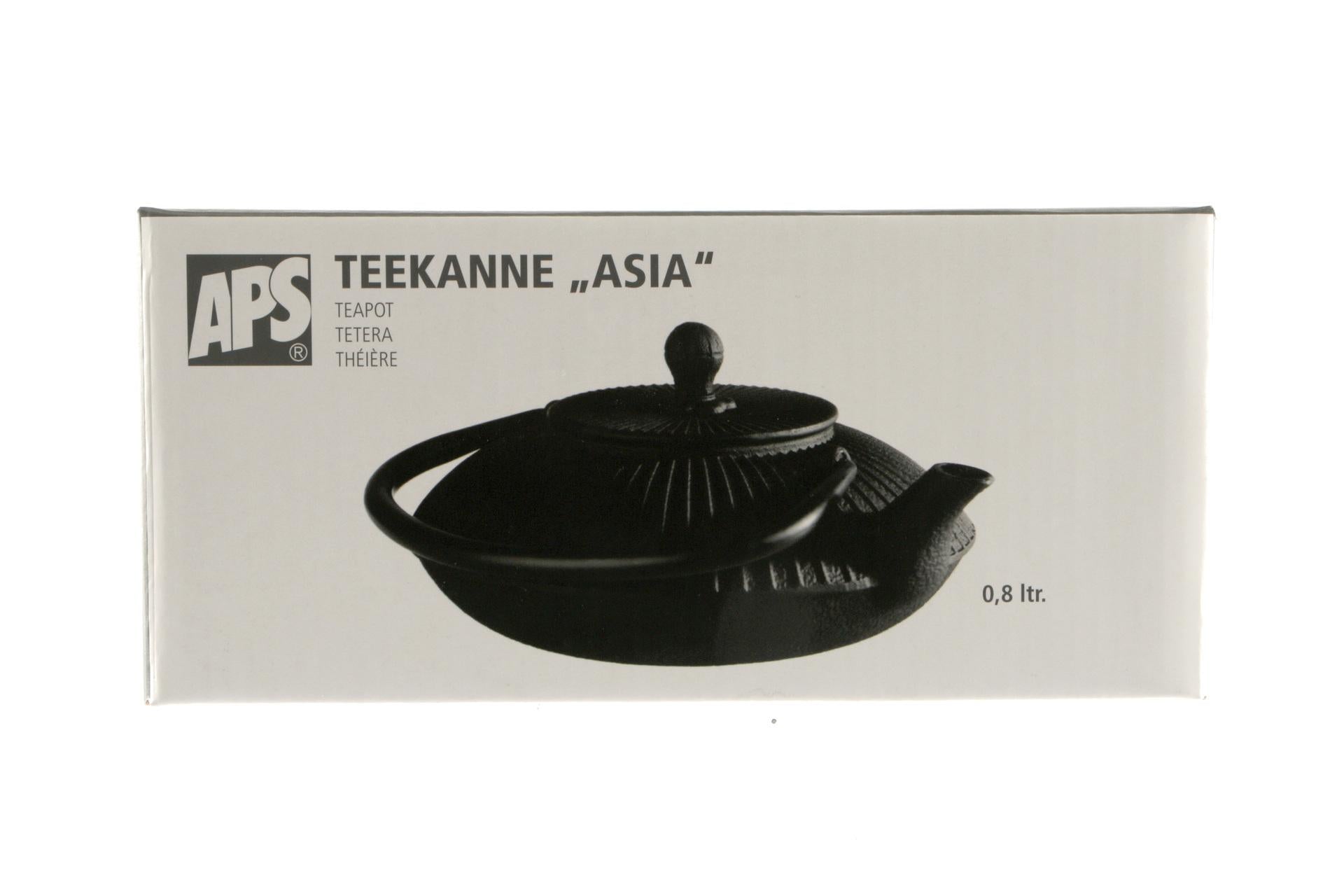 APS Asia Teiera In Ghisa Smaltata Interno Nero - 0.8 Litri, 19.5 x 18 x H.15 cm 5
