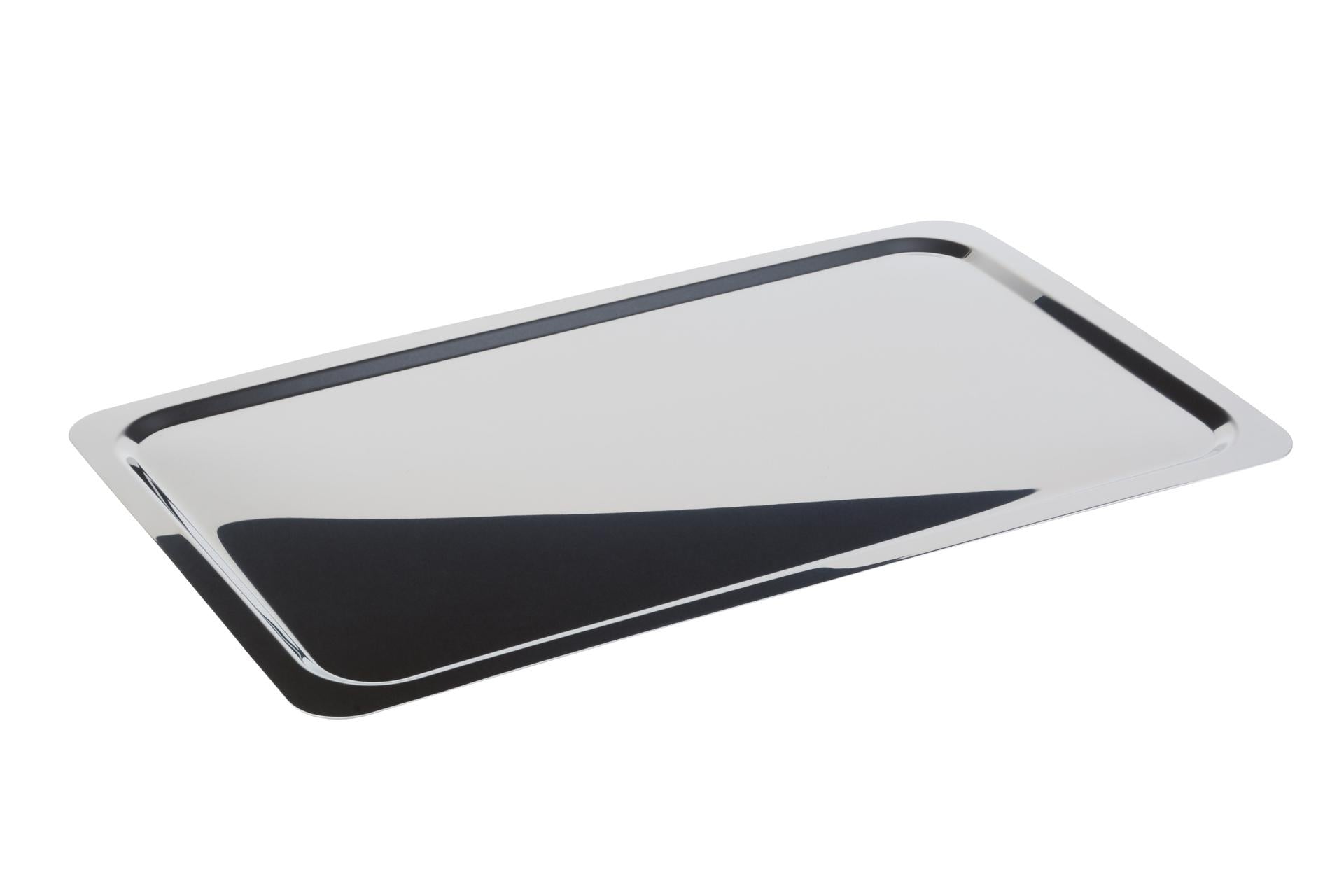 APS Profi Line Vassoio Acciaio Inox 18/10 GN 1/1 - 53 x 32,5 cm H.1 cm Spessore 0,8 mm Finitura Lucida Bordi Piccoli