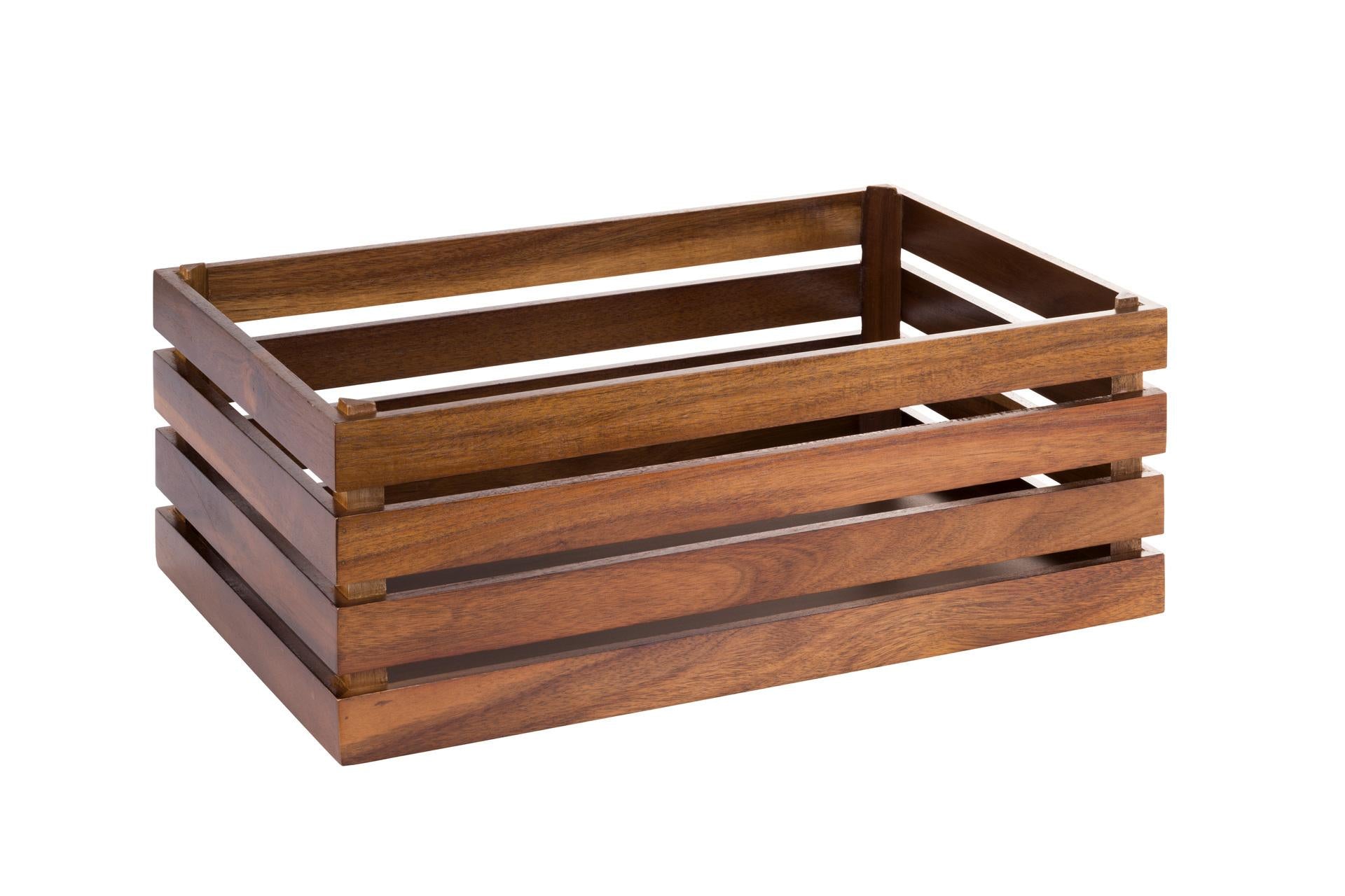 APS Superbox Cassetta In Legno di Acacia - 55.5 x 35 x H.20 cm Adatta a GN 1/1