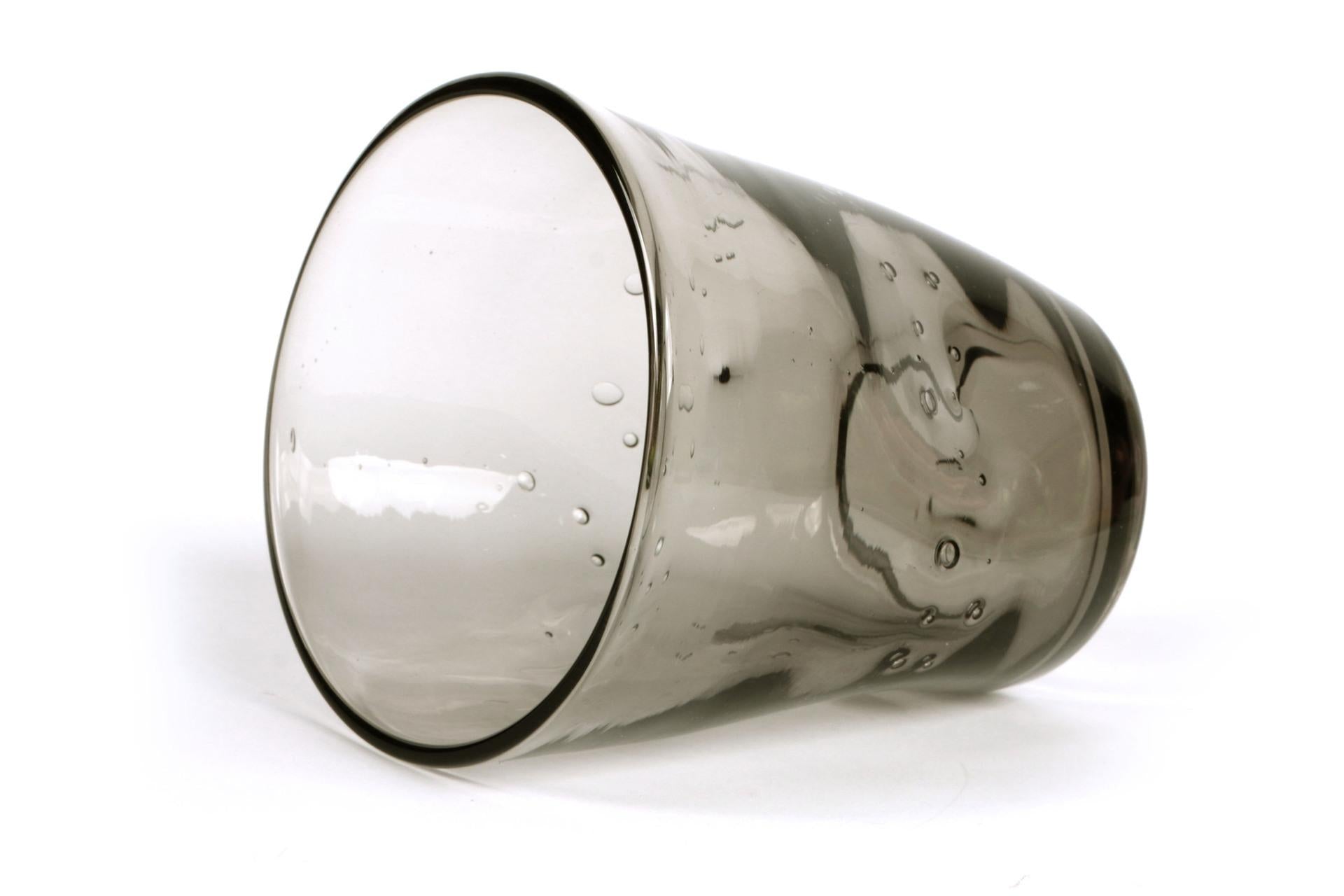 Import Tavola Professional Rialto Bicchiere Acqua 35 cl - Grigio In Pasta di Vetro Soffiato a Bocca - Set 6 Pz