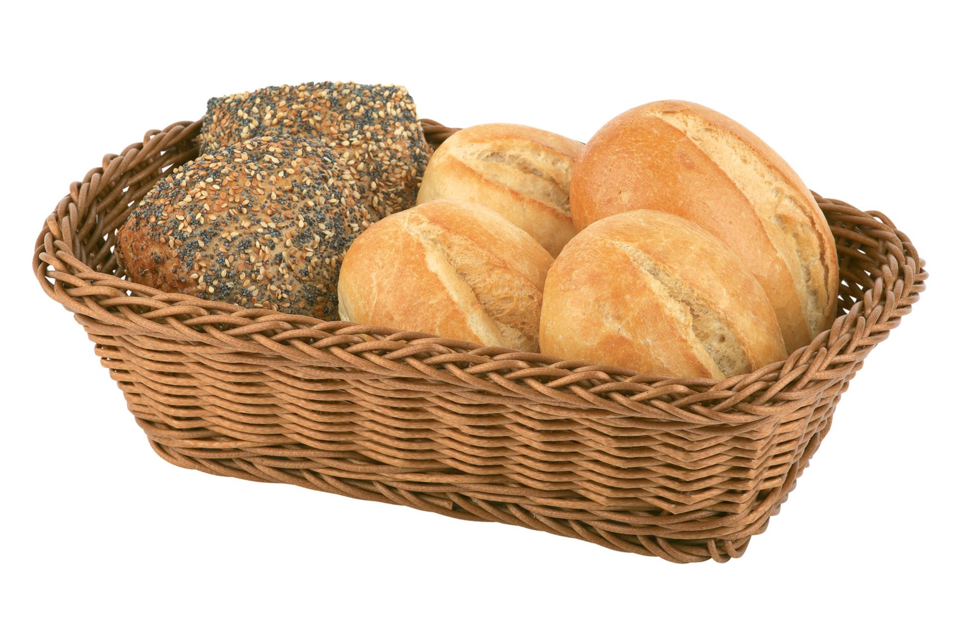 APS Cestino Pane Rettangolare H.8.5 cm - 23 x 17 cm In Polipropilene Marrone 1
