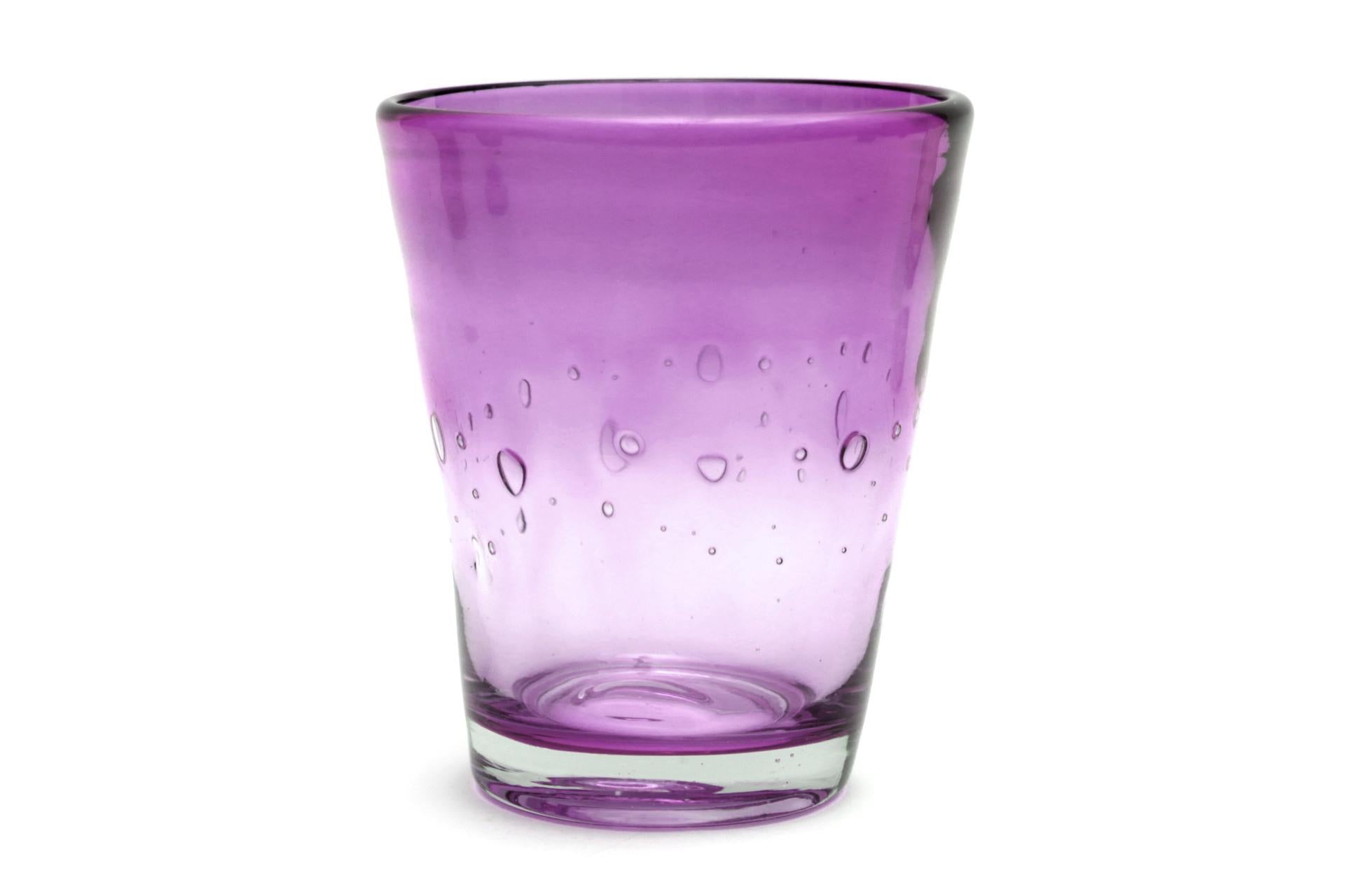 Import Tavola Professional Rialto Bicchiere Acqua 35 cl Incamiciato Violetto In Pasta di Vetro Soffiato a Bocca - Set 6 Pz