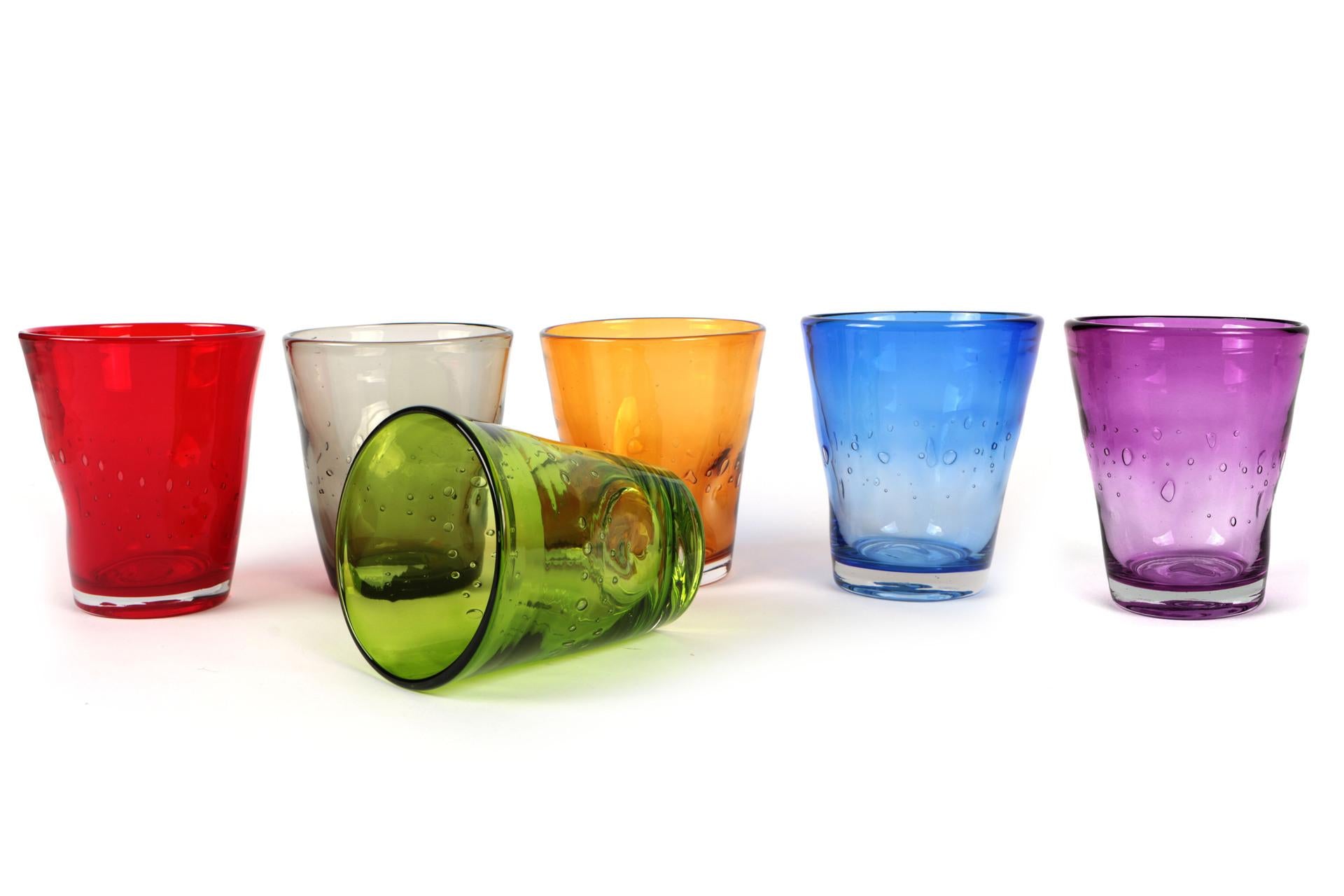 Import Tavola Professional Rialto Bicchiere Acqua 35 cl Incamiciato Violetto In Pasta di Vetro Soffiato a Bocca - Set 6 Pz 4