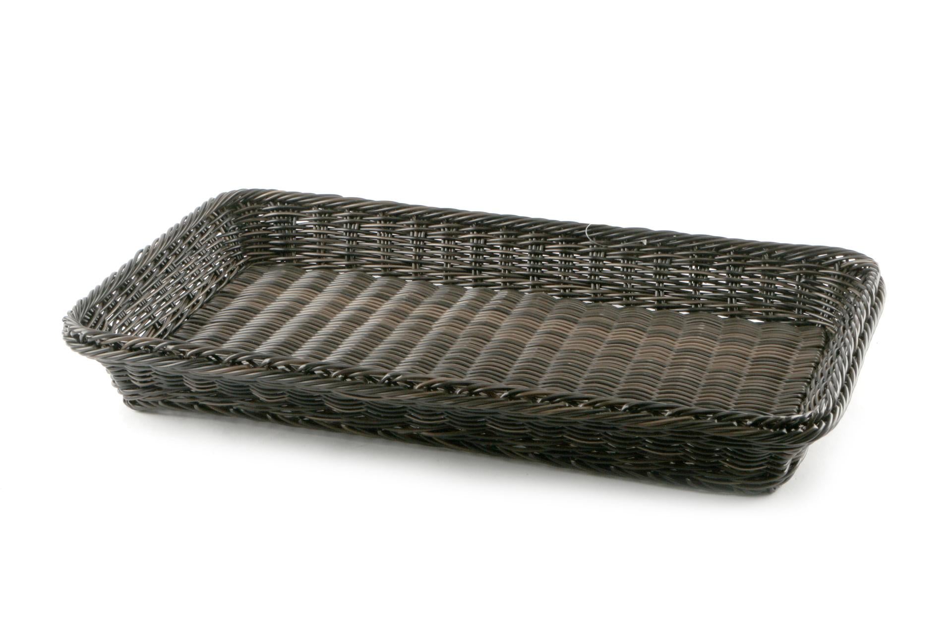 APS Frames Cesta In Polipropilene GN 1/1 - 53 x 32.5 x H.6.5 cm Marrone Scuro 1