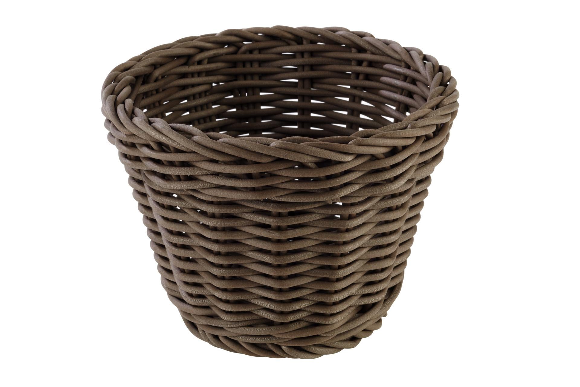 APS Profi Line Cestino Tondo Alto Ø13 cm - H.10 cm In Polipropilene Marrone