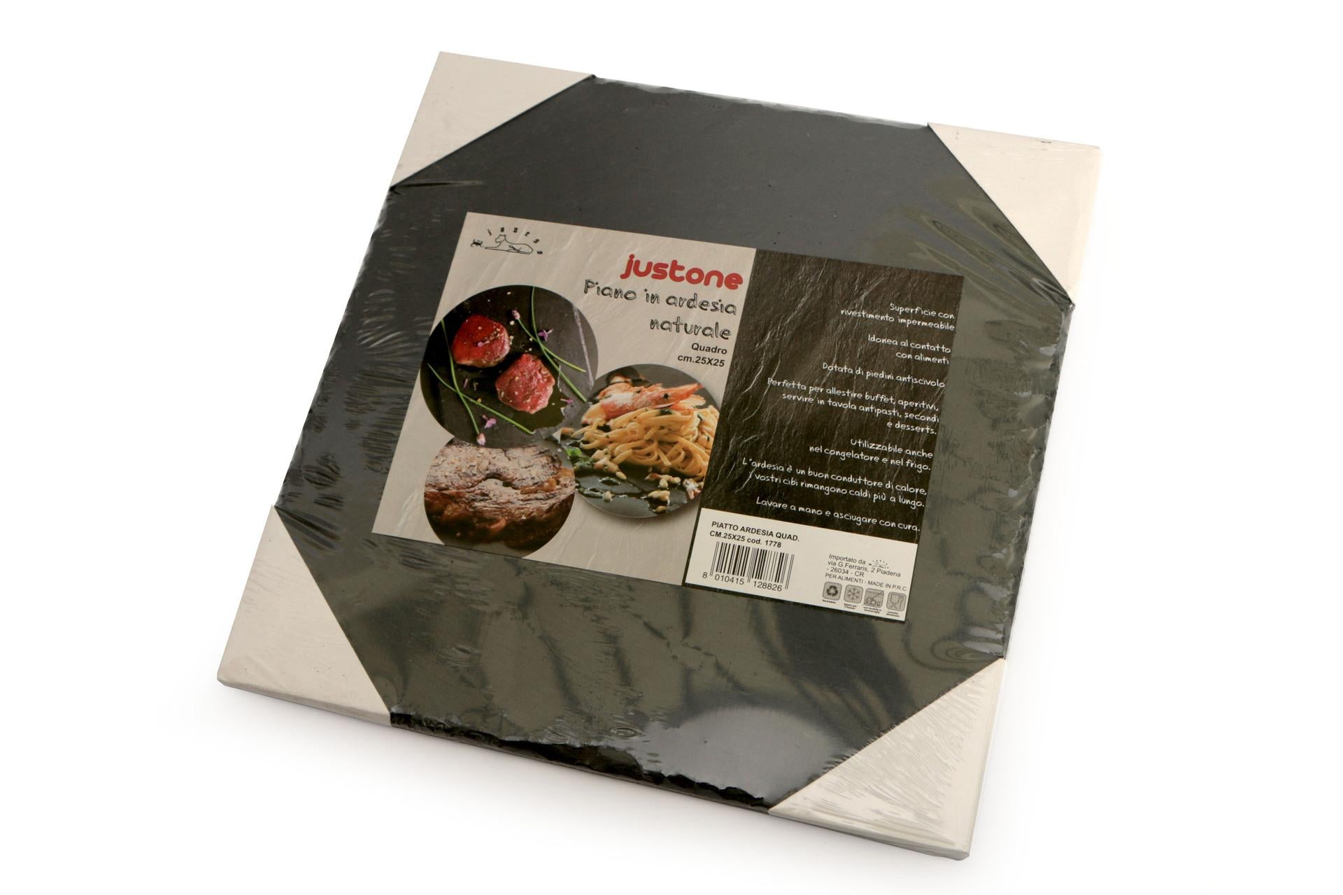 Import Tavola Professional Piatto Quadrato 25x25 cm In Ardesia Naturale - Set 6 Pz 4