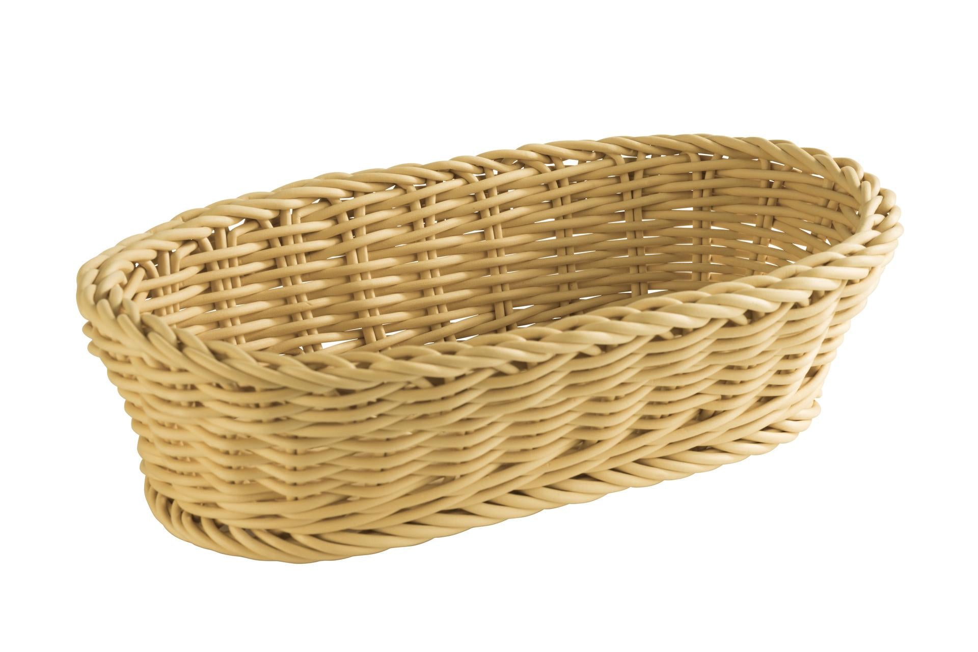 APS Profi Line Cestino Baguette Rettangolare H.8 cm - 28 x 16 cm In Polipropilene Beige