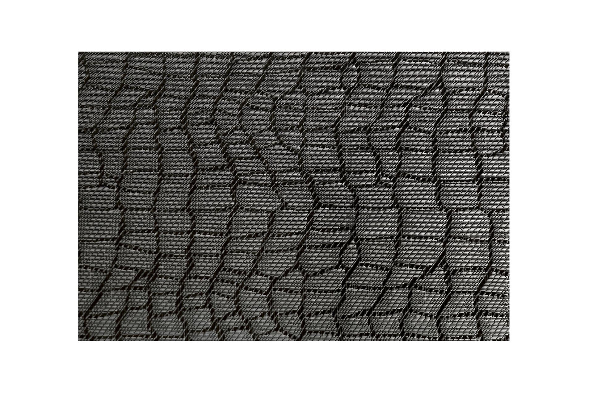 APS Tovaglietta Trama Mosaico 45 x 33 cm - Nero/Grigio In PVC e Poliestere - Set 6 Pz