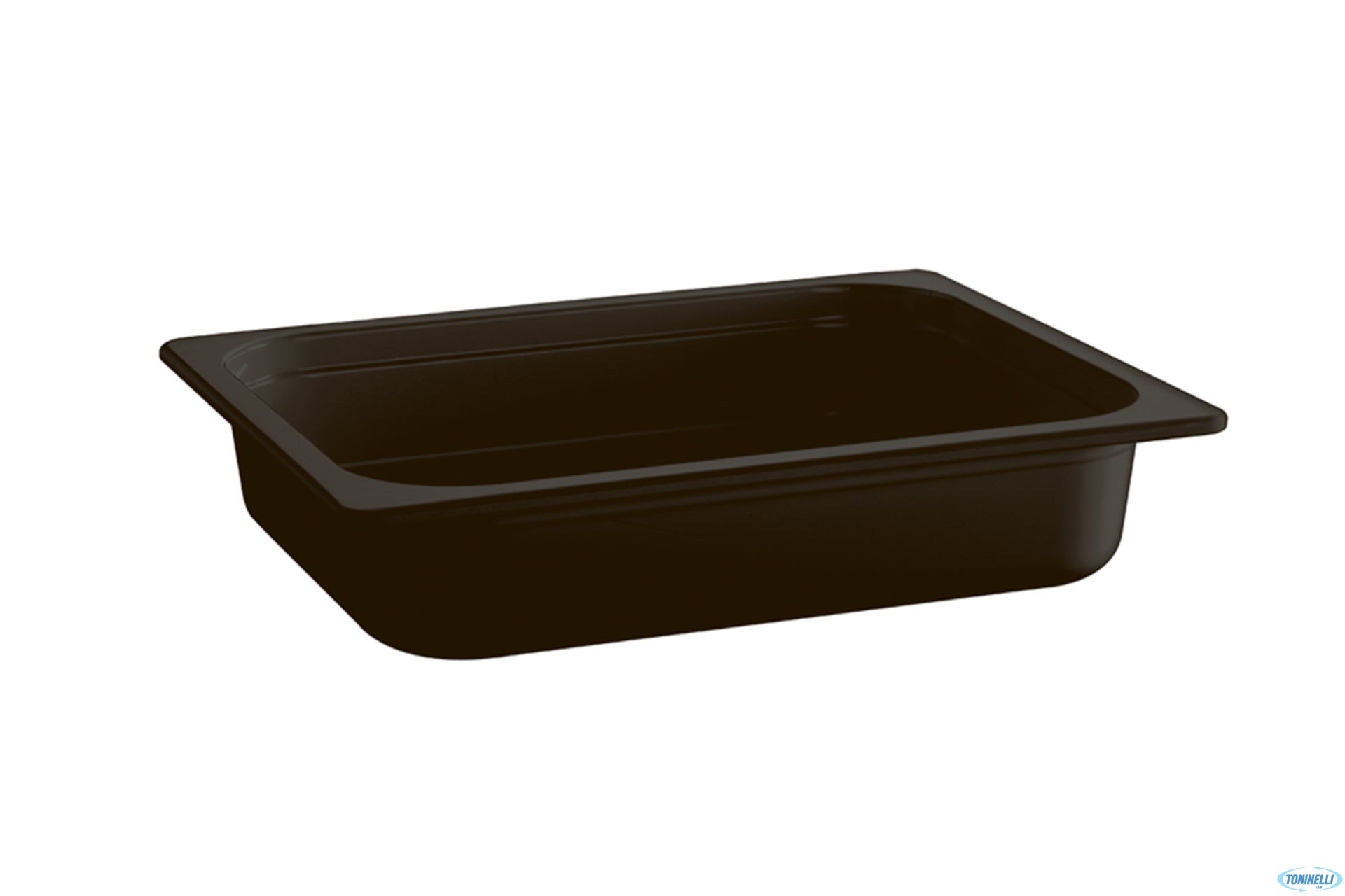 APS Ecoline Contenitore GN 1/2 3.4 Litri - 32.5 x 26.5 x H.6.5 cm In Melamina Nera Impilabile 1