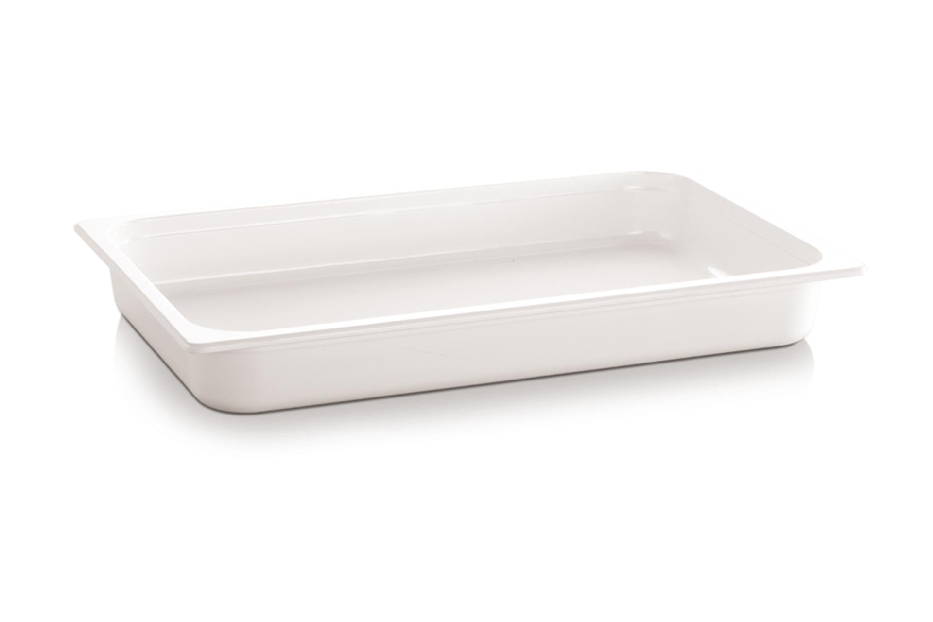 APS Ecoline Contenitore GN 1/2 H.6.5 cm - 32.5 x 26.5 cm 3.4 Litri In Melamina Bianco Impilabile 1