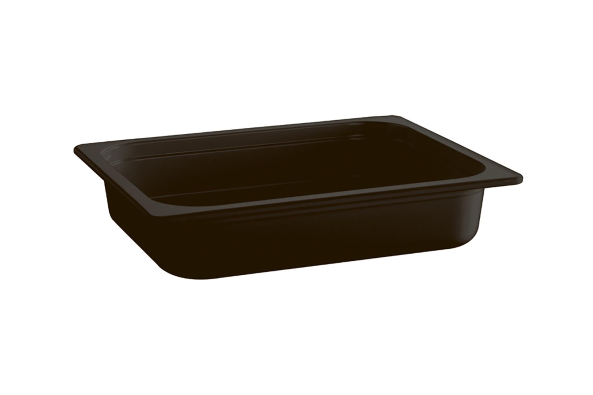 APS Ecoline Contenitore GN 1/1 H.6.5 cm - 53 x 32.5 cm 7.1 Litri In Melamina Nero Impilabile 1