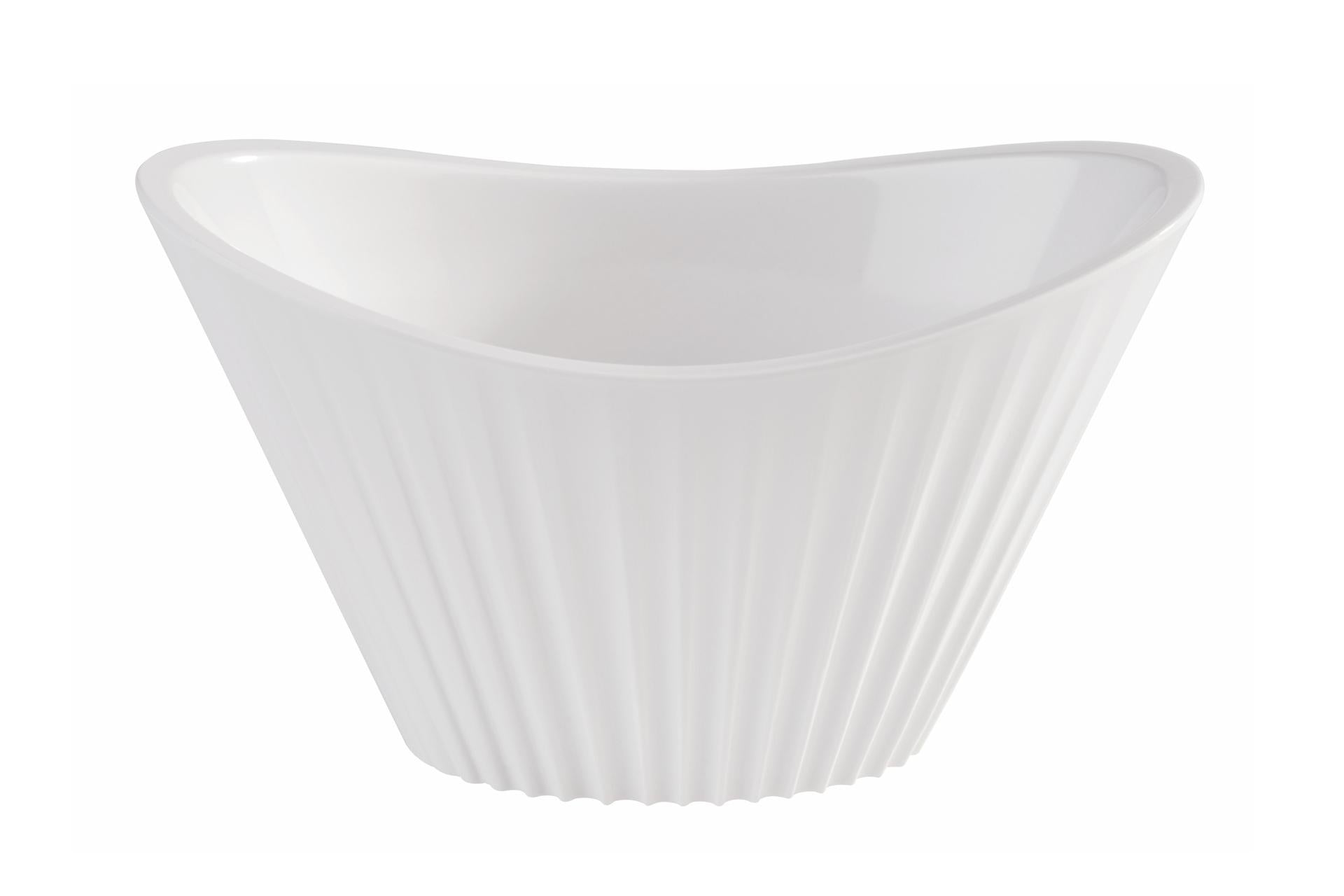 APS Mini Coppetta Finger In Melamina Bianca H.5.5 cm - 9.5 x 5.5 cm Impilabile