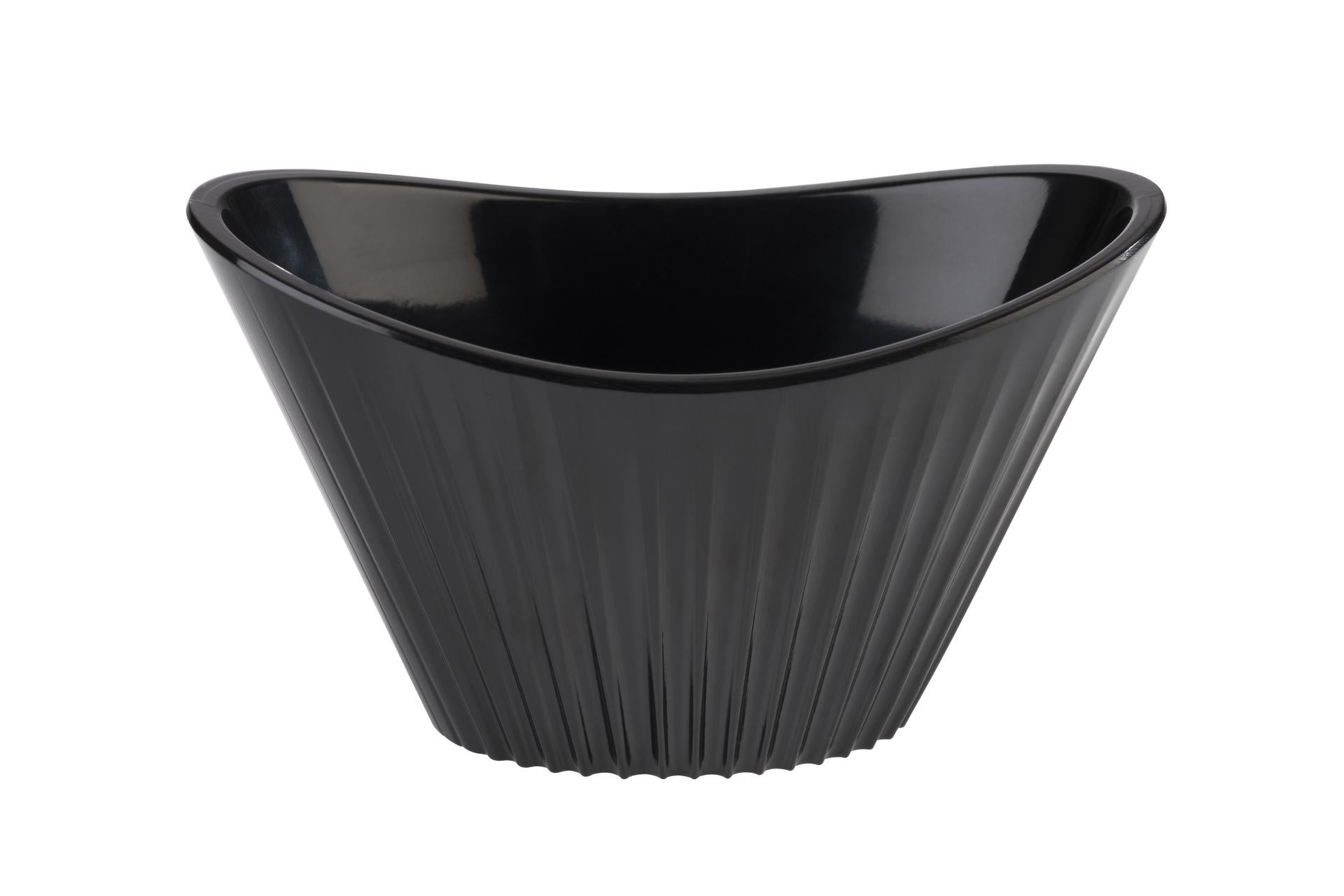 APS Mini Coppetta Finger In Melamina Nera H.5.5 cm - 9.5 x 5.5 cm Impilabile