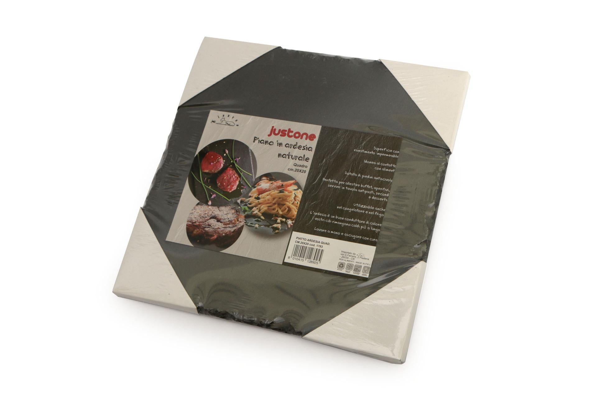 Import Tavola Professional Piatto Quadrato 20 x 20 cm In Ardesia Naturale - Set 6 Pz 4