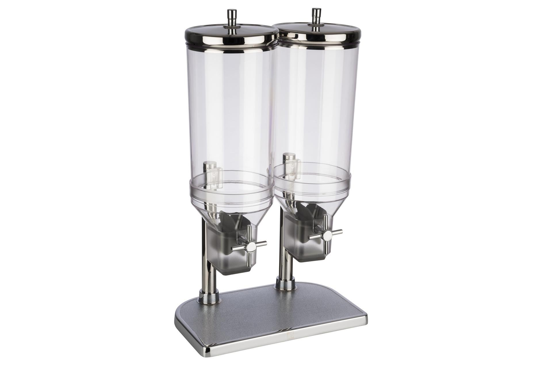 APS Buffet Distributore Cereali H.5 cm - 22 x 35 cm In Materiale SAN Con Coperchio In Acciaio Inox
