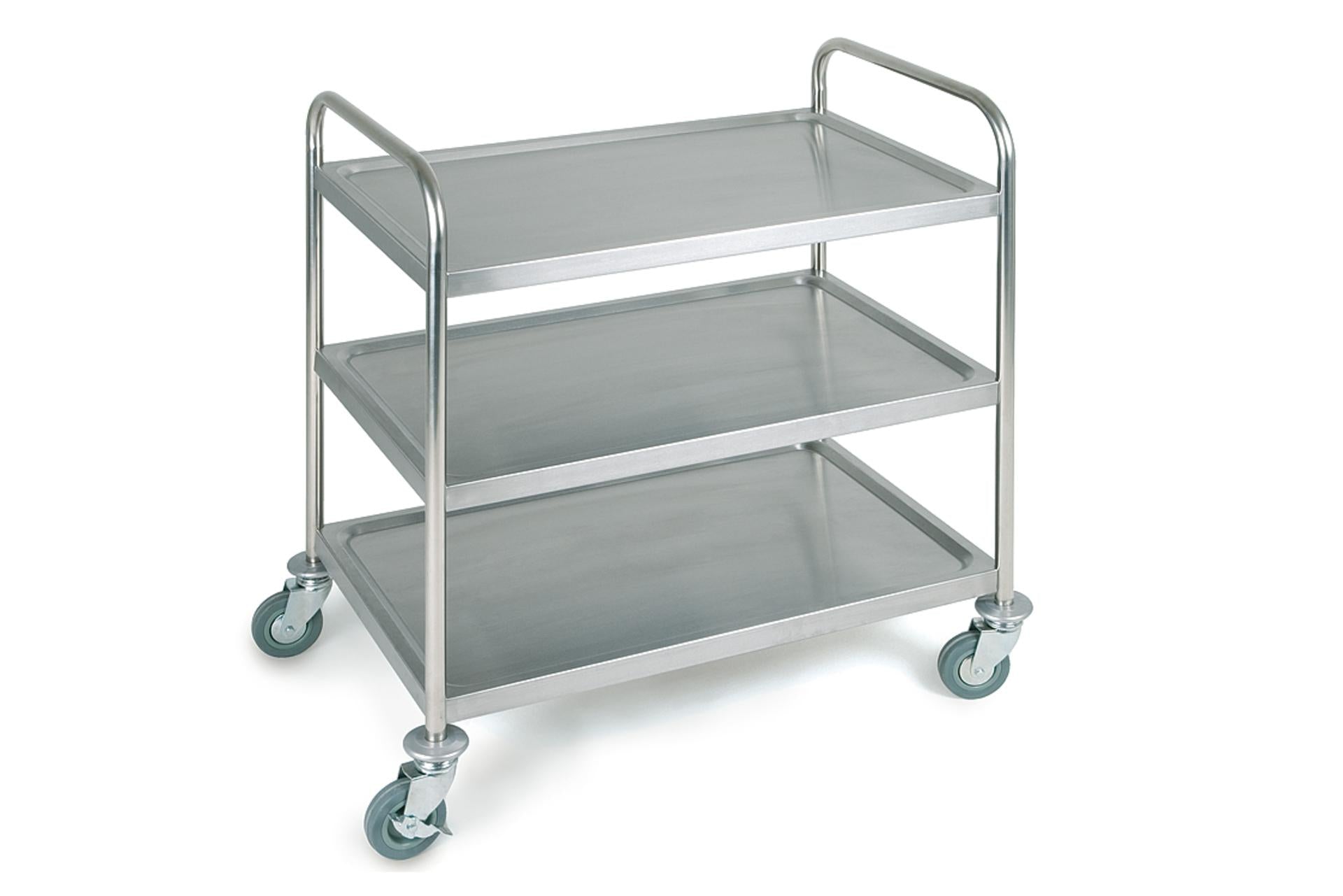 APS Carrello di Servizio a 3 Piani In Acciaio Inox - 91 x 59 x H.93 cm