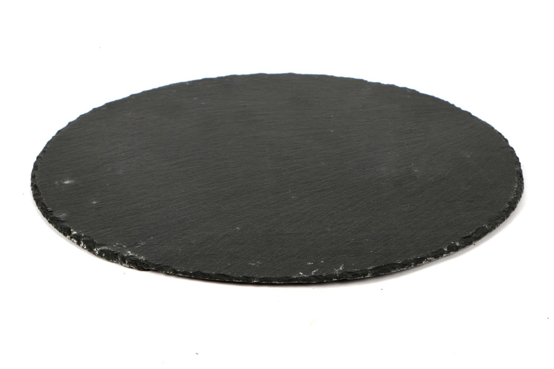 Import Tavola Professional JustOne Piatto Ardesia Rotondo Ø25 cm - Piatto In Ardesia Naturale - Set 6 Pz