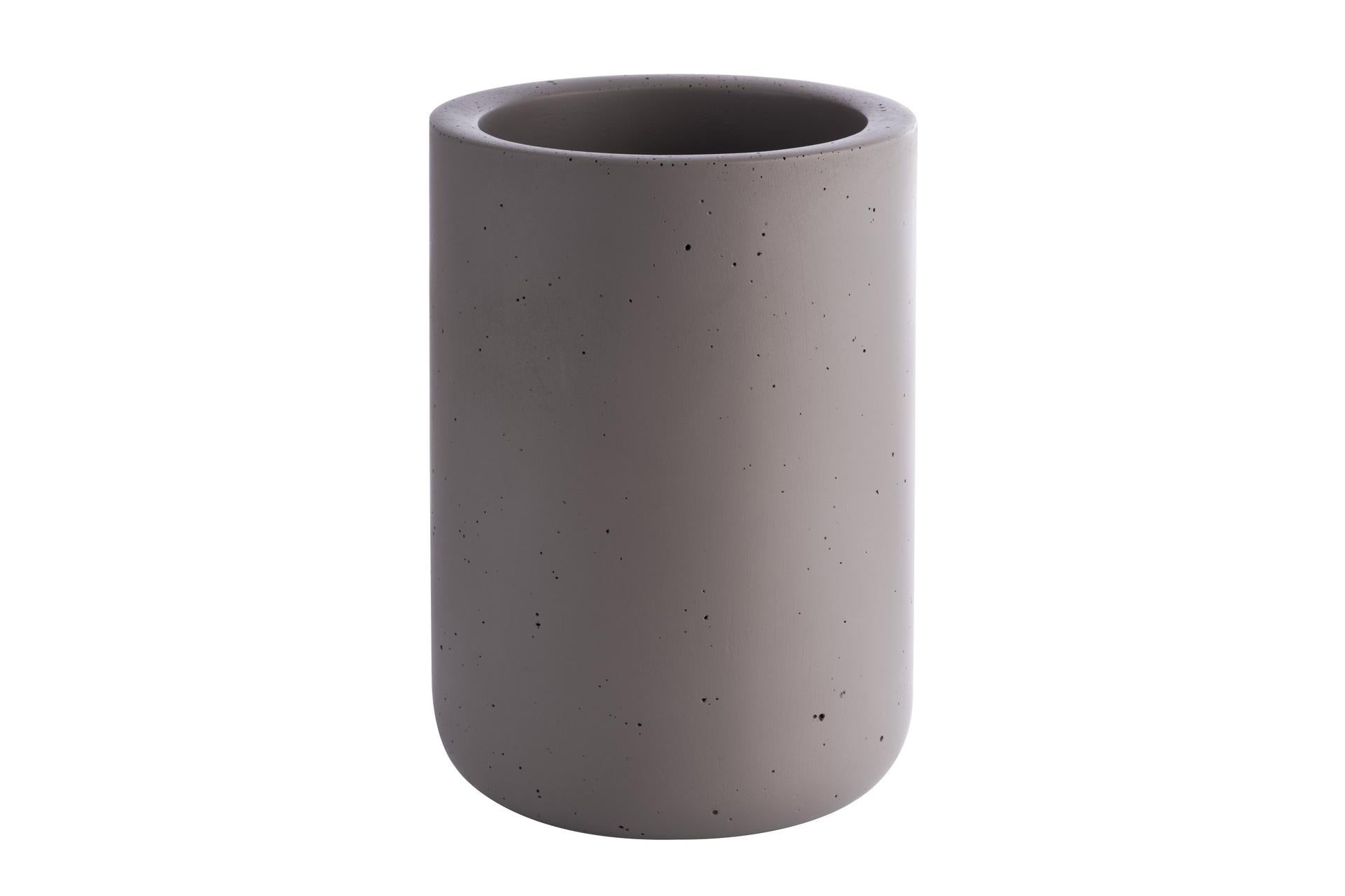 APS Element Termobottiglia In Malta di Cemento H.19 cm - Esterno Ø12 cm, Interno Ø10 cm