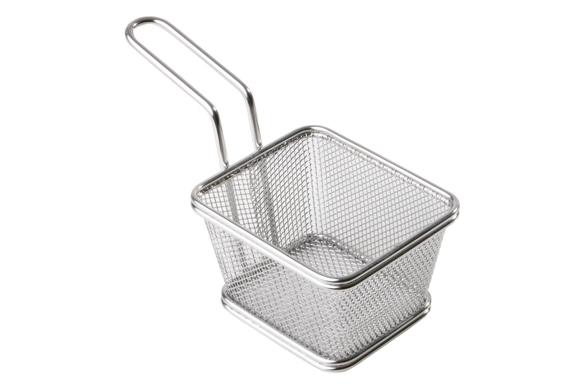APS Snackholder Mini Cestino Fritti Rettangolare Inox - 10 x 8.5 x H.6.5 cm