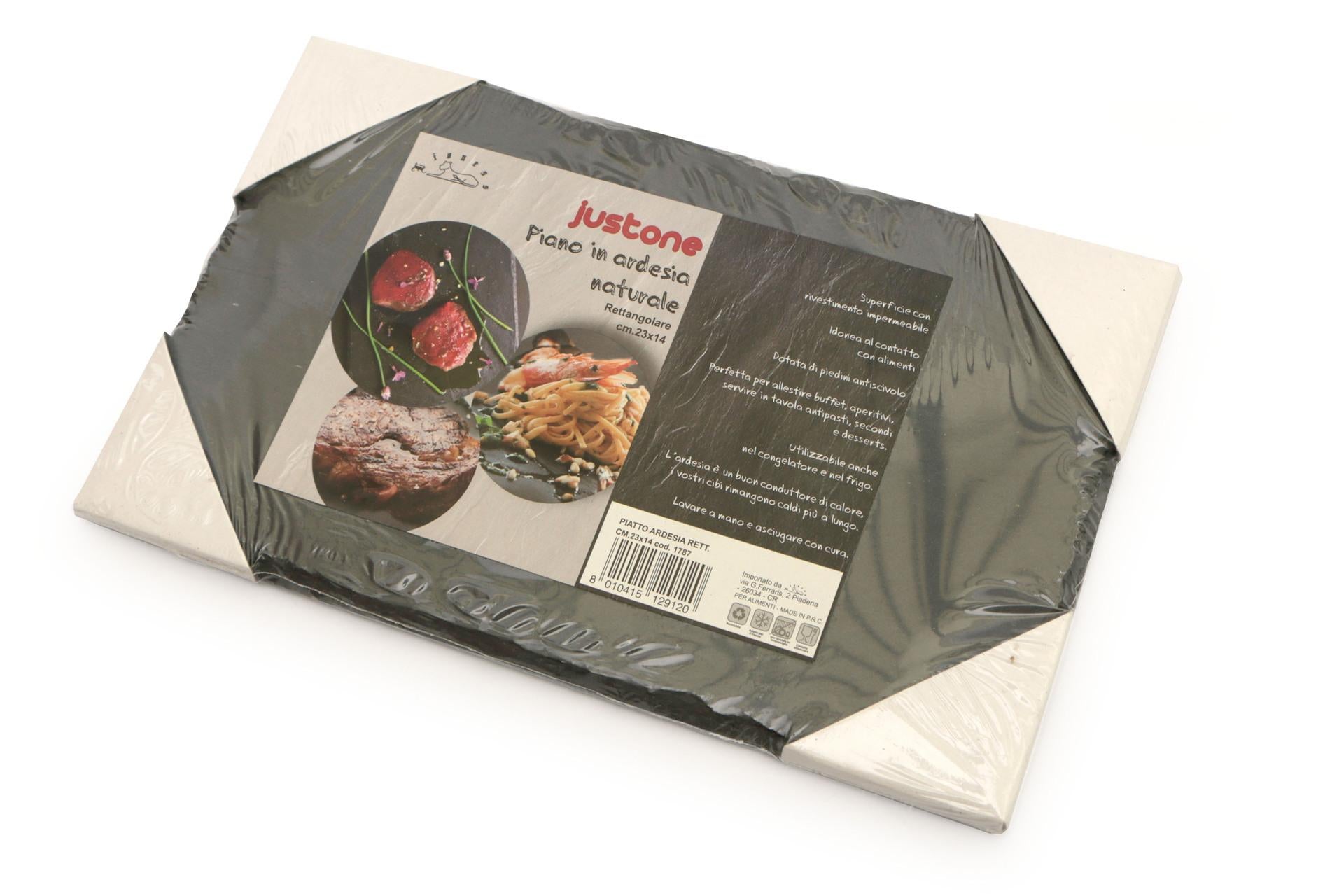 Import Tavola Professional Piatto Rettangolare 23 x 14 cm In Ardesia Naturale - Set 6 Pz 4