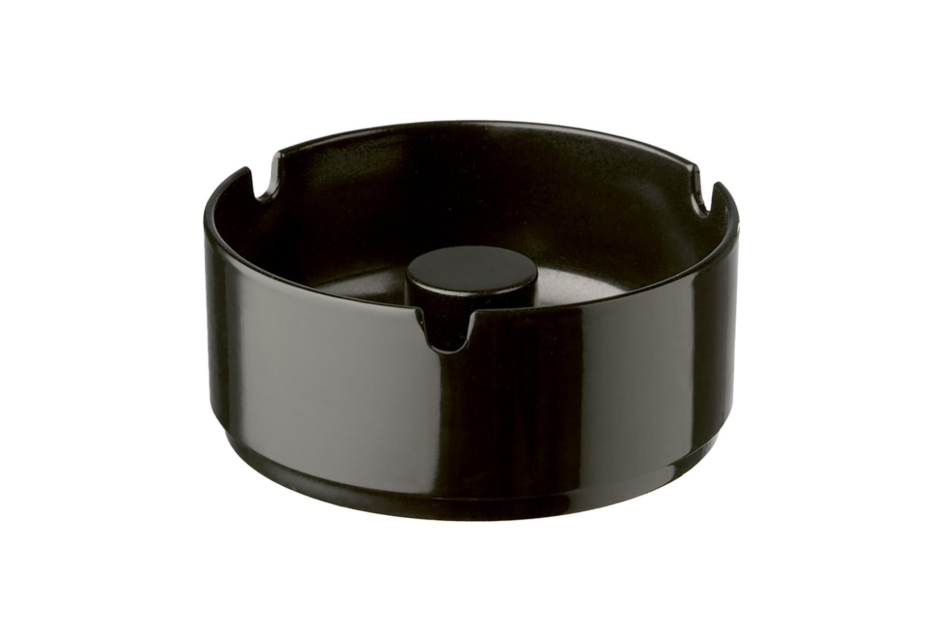 APS Posacenere Impilabile Antiscivolo Ø9.5 cm - H.4 cm In Melamina Nera