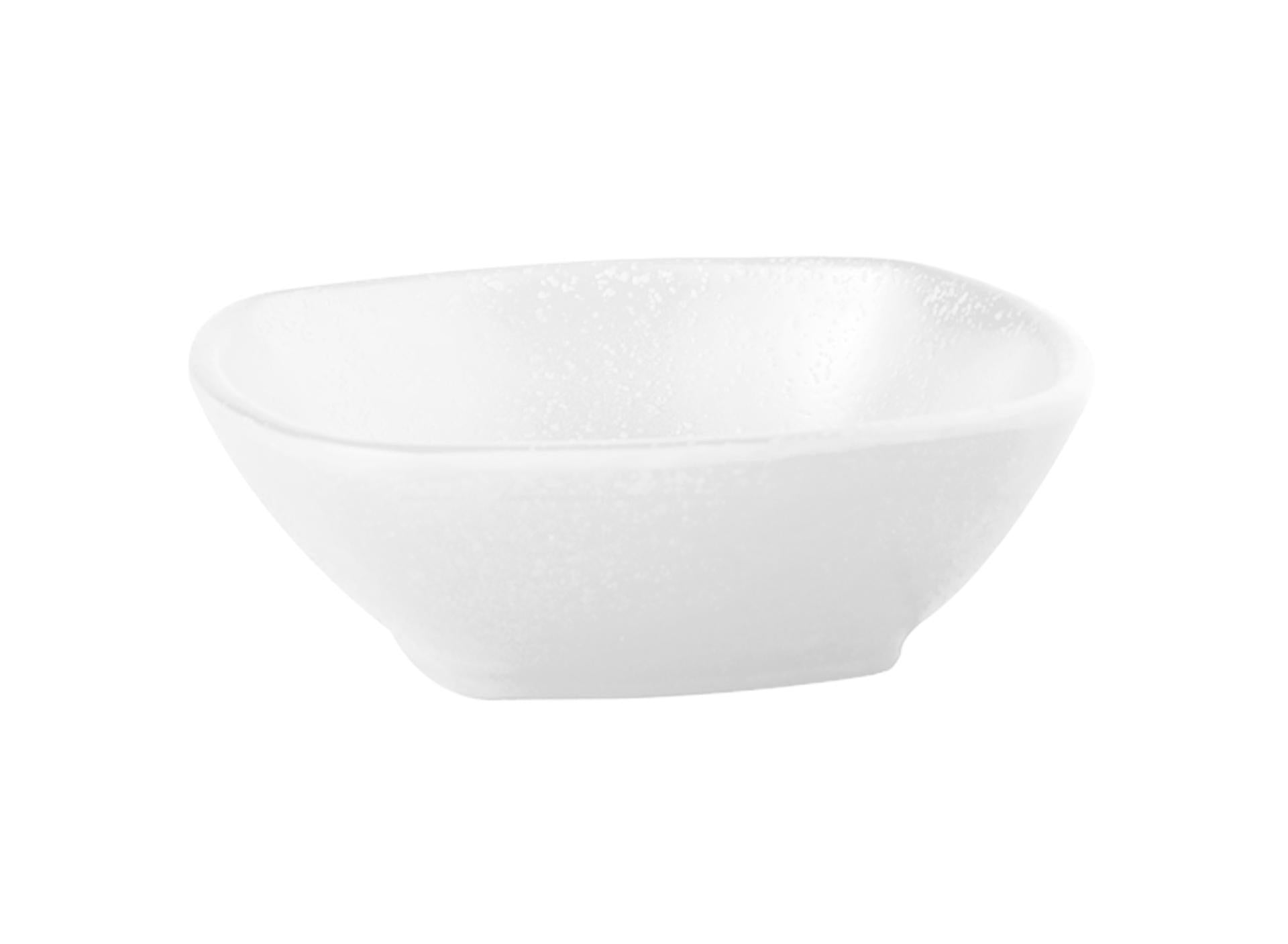 APS Zen Coppetta Quadrata In Melamina Effetto Pietra Bianca H.4 cm - 12 x 12 cm Impilabile