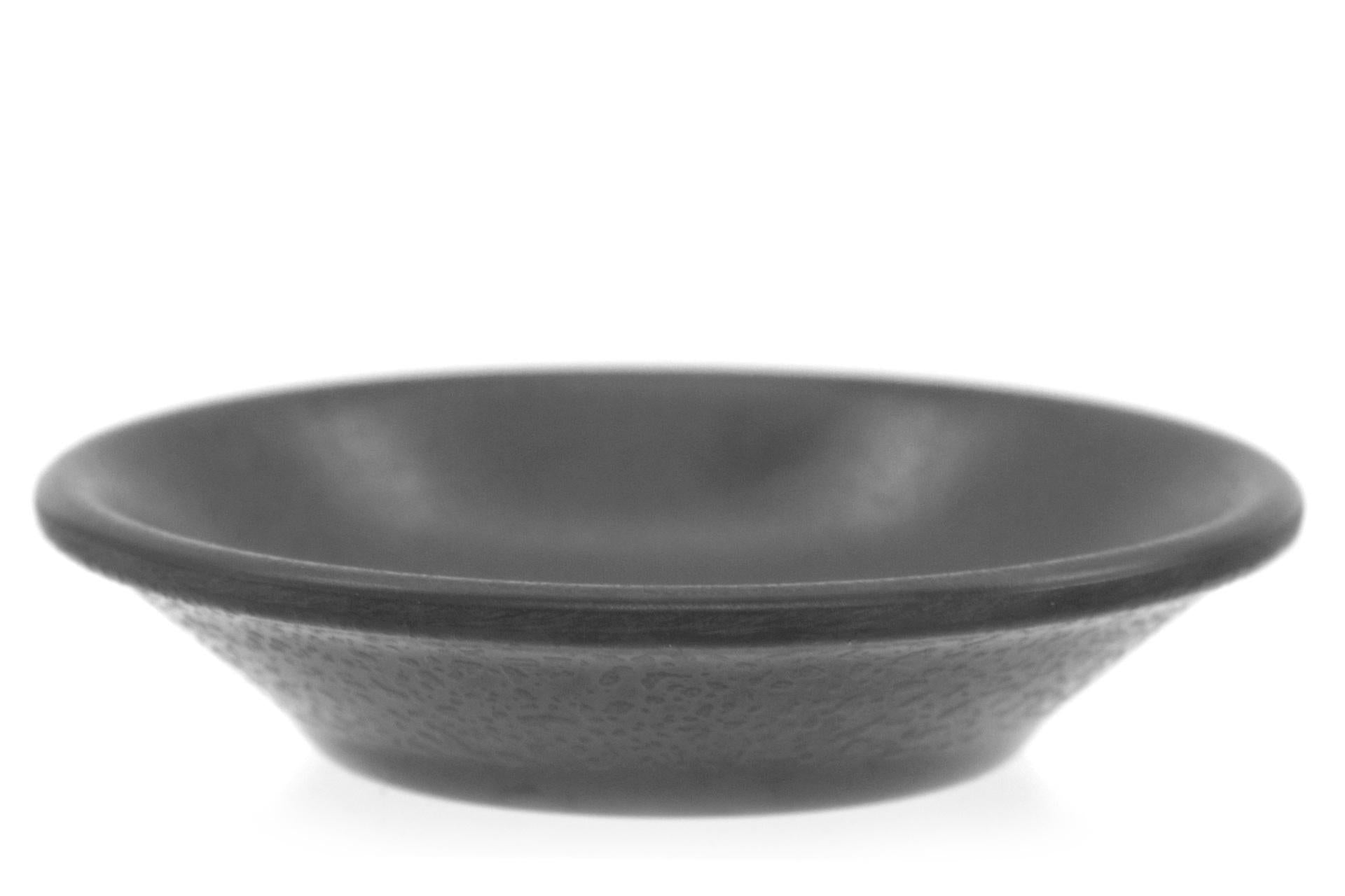 APS Zen Coppetta In Melamina Nera Aspetto Gres Ø8 cm - H.1.5 cm Impilabile