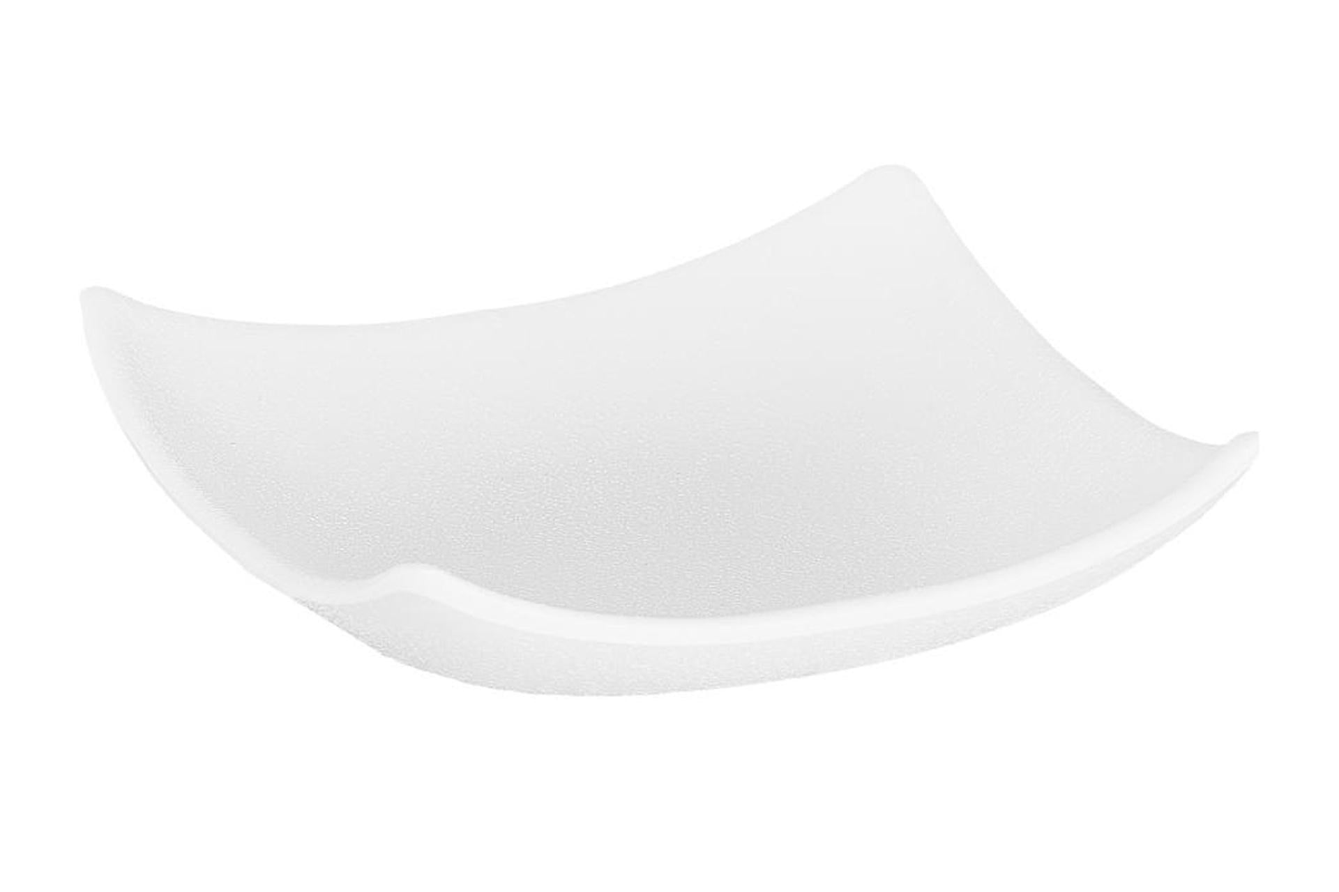 APS Zen Ciotola Quadrata H.3 cm - 10.5 x 10.5 cm In Melamina Bianca Aspetto Gres Impilabile - Set 12 Pz