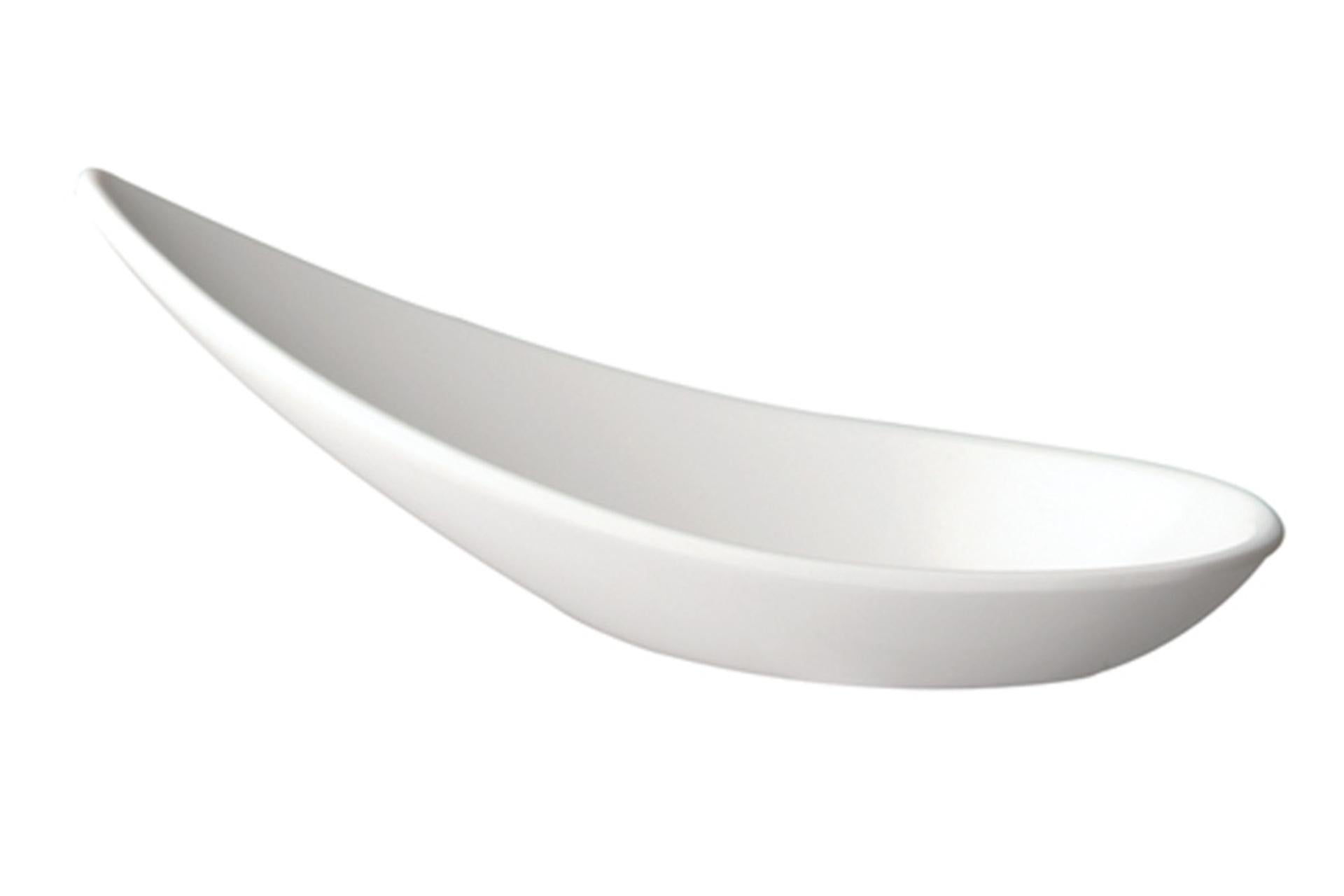 APS Ming Hing Cucchiaio Fingerfood 10 x 4.5 cm In Melamina Bianco - Set 60 Pz