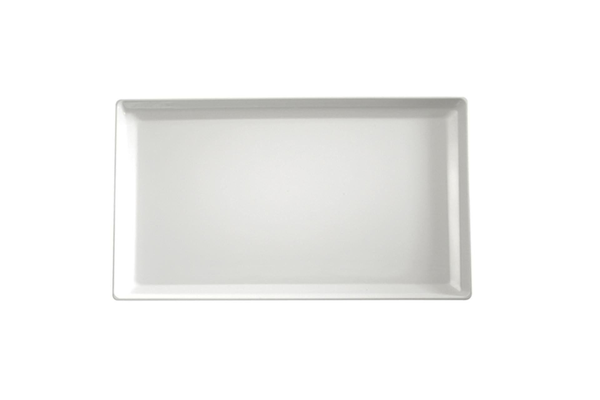 APS Float Vassoio Rettangolare In Melamina Bianca GN 1/1 - 53 x 32,5 cm H.3 cm Impilabile 1