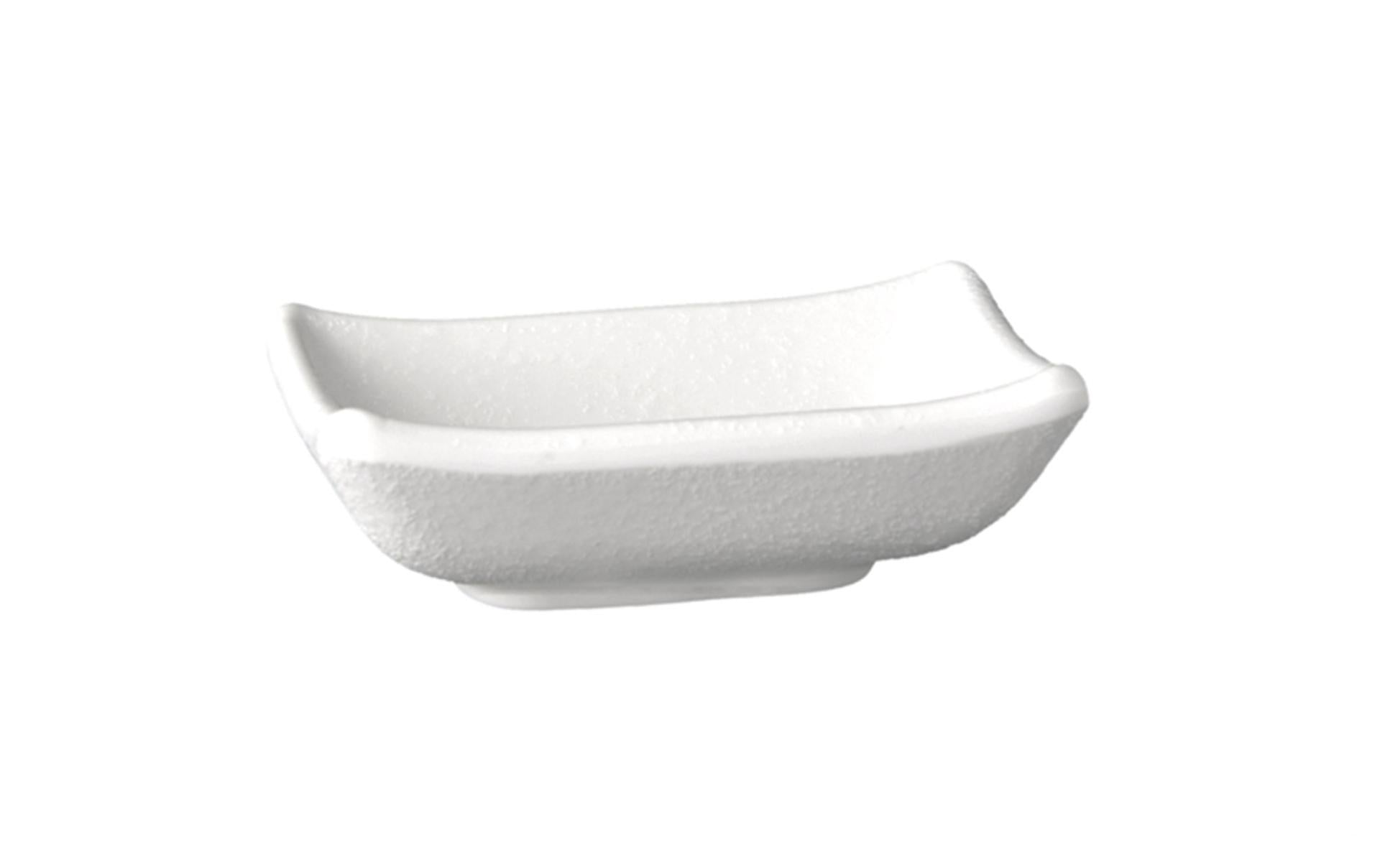 APS Zen Coppetta Rettangolare 9 x 7 cm H.2.5 In Melamina Nera Effetto Bianca Impilabile