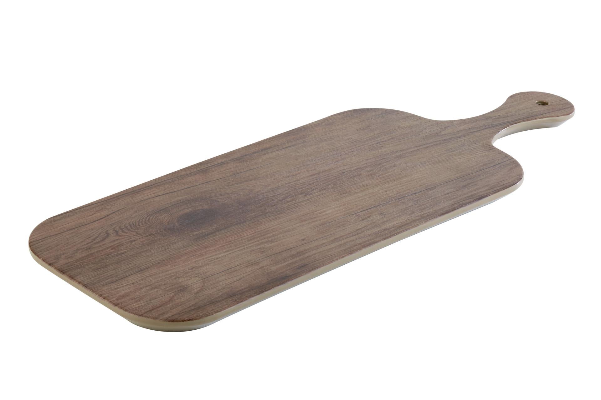 APS Vassoio Melamina Effetto Legno H.1.5 cm - 40 x 20 cm Con Manico 13 cm