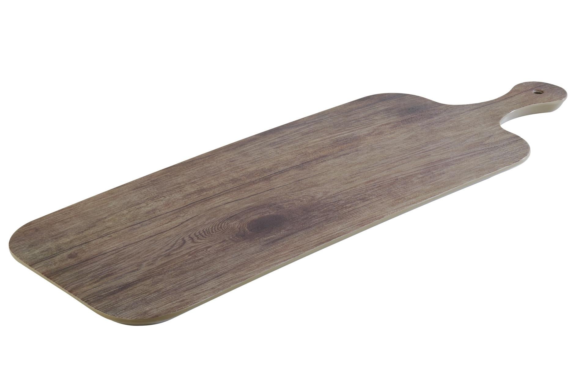 APS Vassoio Melamina Effetto Legno H.1.5 cm - 48 x 20 cm Con Manico 13 cm