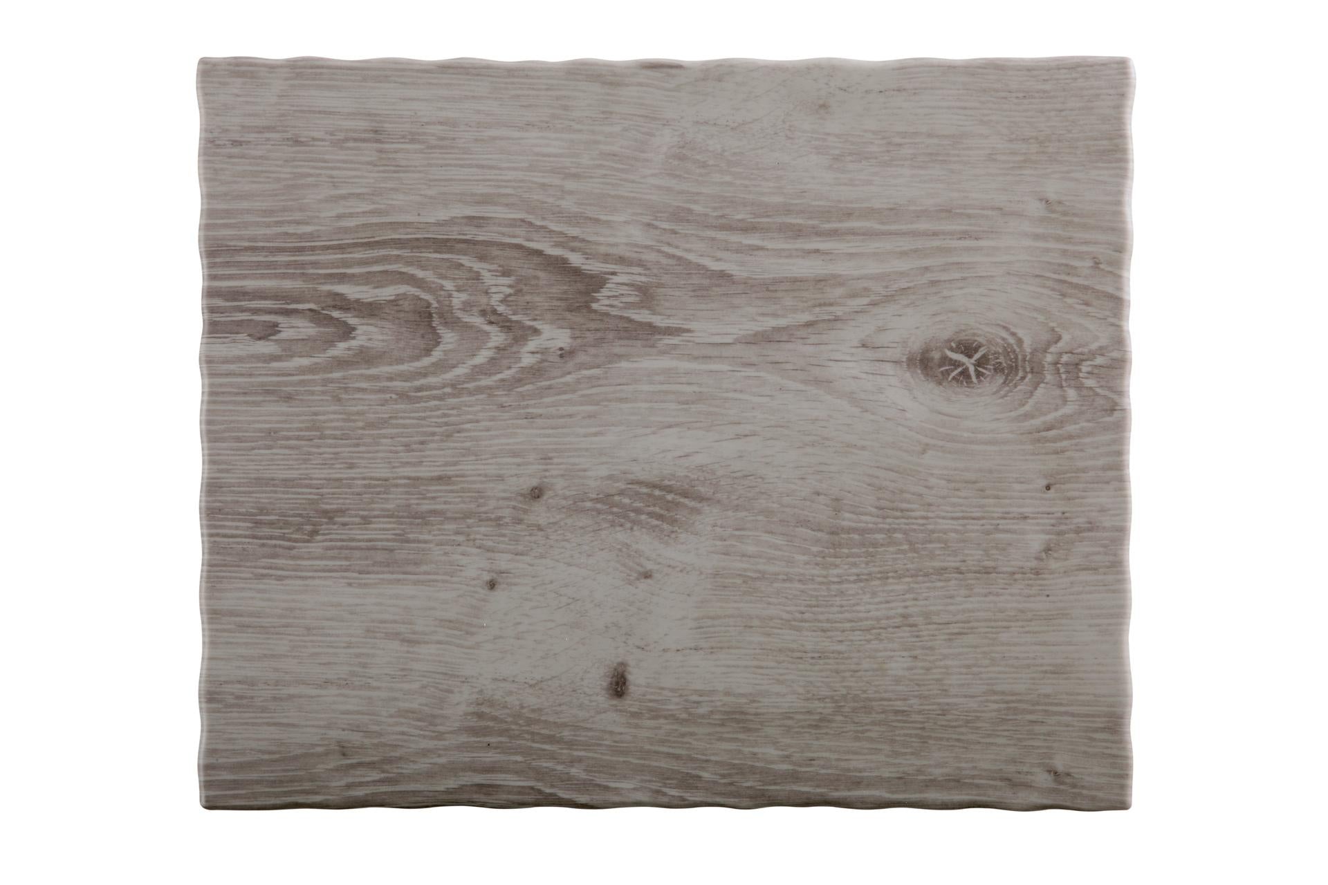 APS Driftwood Vassoio In Melamina Effetto Legno GN 1/2 - 32,5 x 26,5 cm H.1,5 Con Piedini Antiscivolo