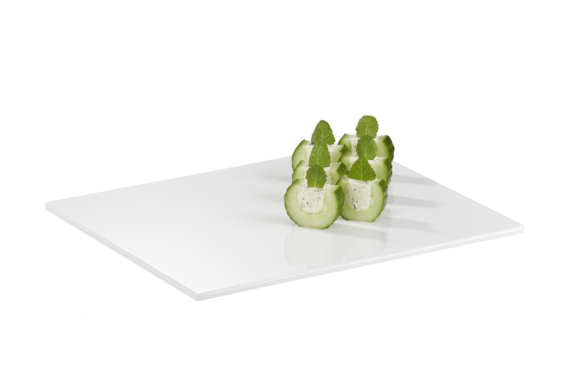 APS Zero Vassoio In Melamina Bianca Lucida GN 1/2 - 32,5 x 26,5 cm H.1,5 Con Piedini Antiscivolo 3