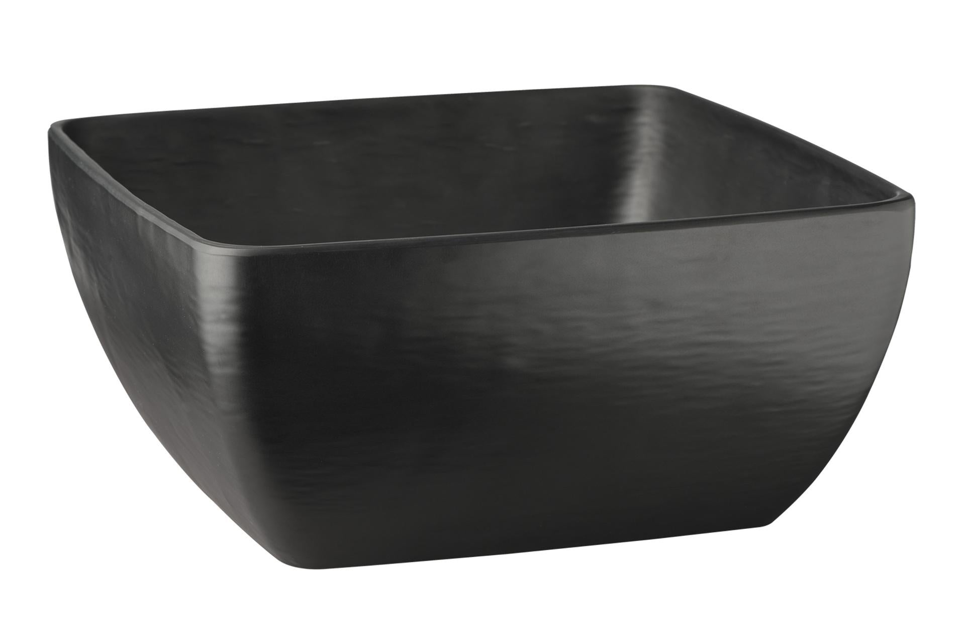 APS Ciotola In Melamina Nera Effetto Ardesia H.12 cm - 25 x 25 cm
