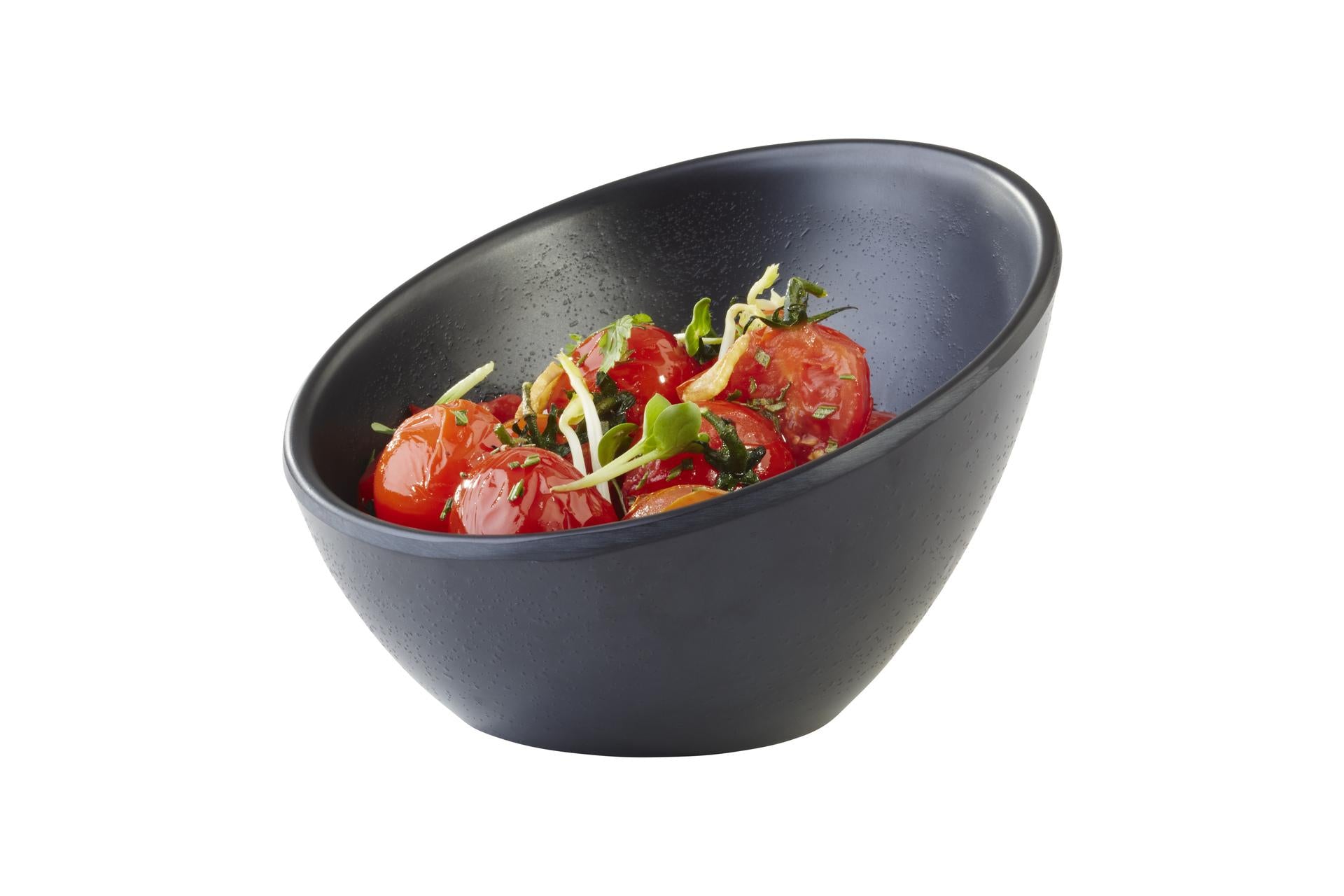 APS Zen Coppetta Obliqua Ø10 cm - H.7 cm In Melamina Gres Nero Impilabile